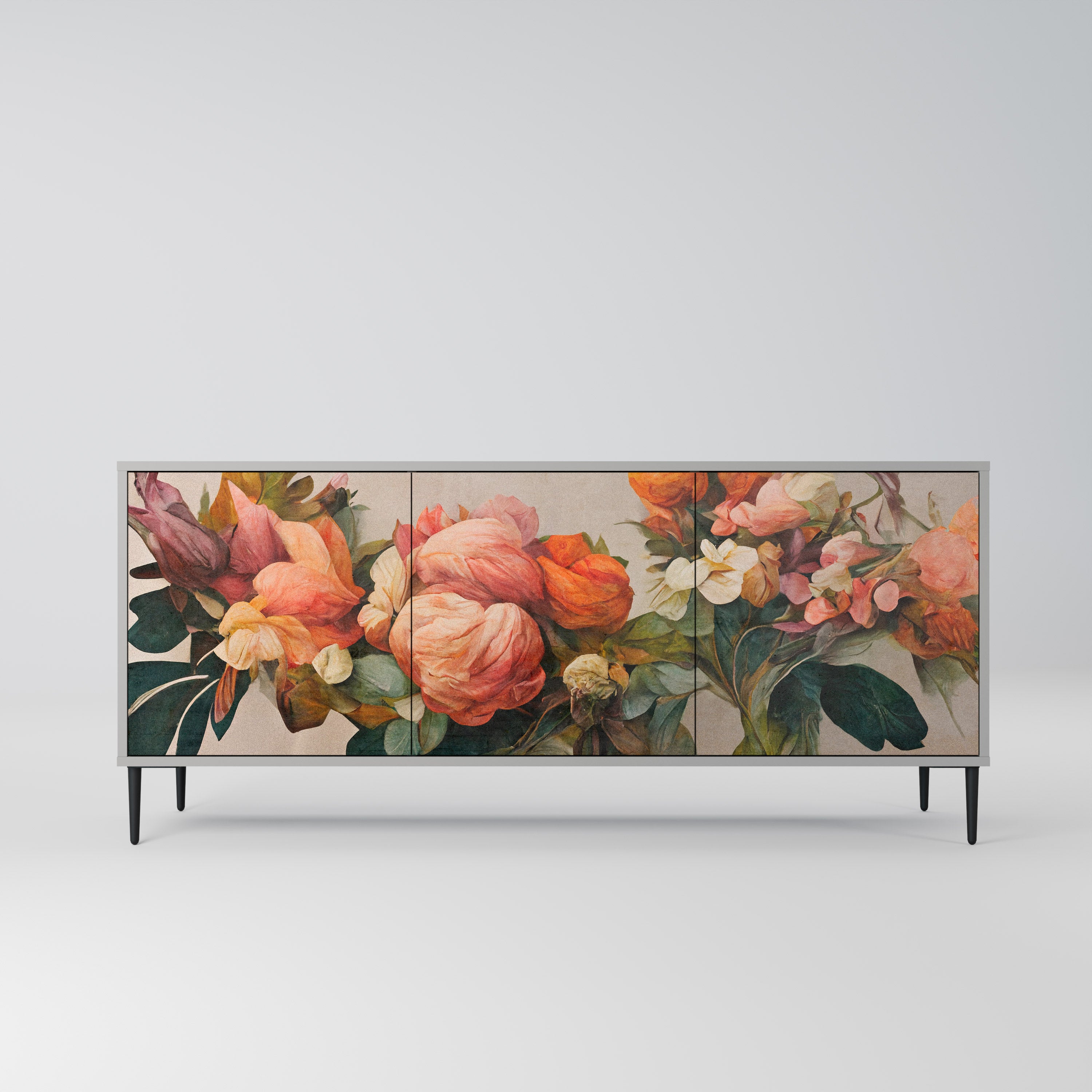 STYLISH BEAUTY Komoda 3-drzwiowa korpus Szary