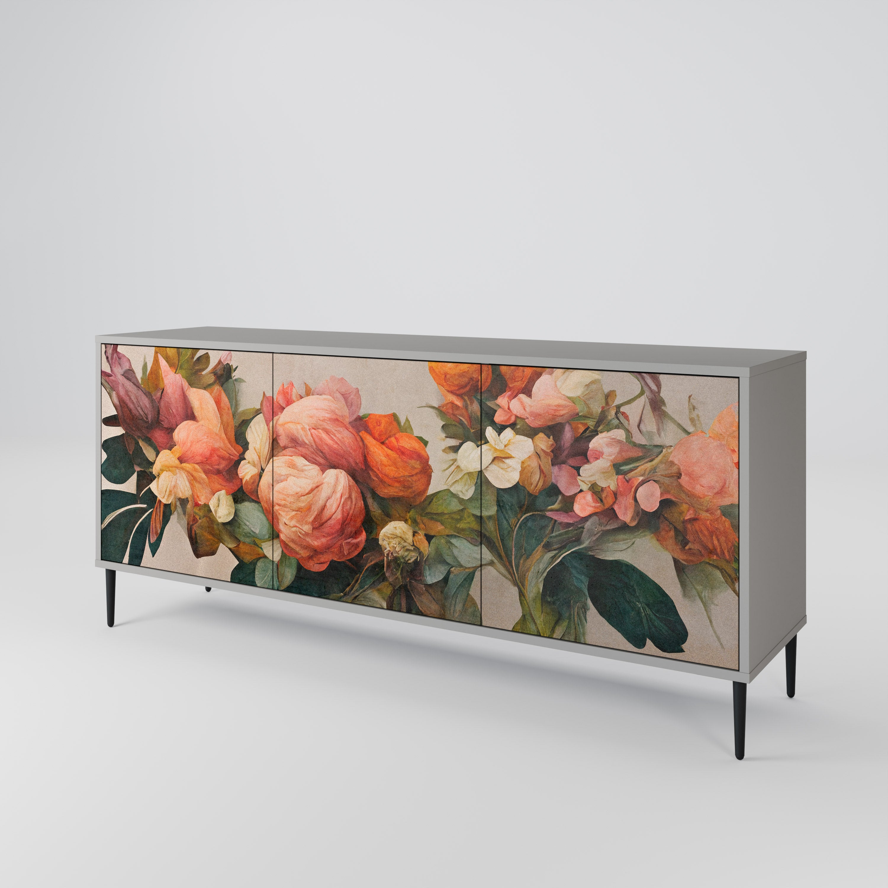 STYLISH BEAUTY Komoda 3-drzwiowa korpus Szary