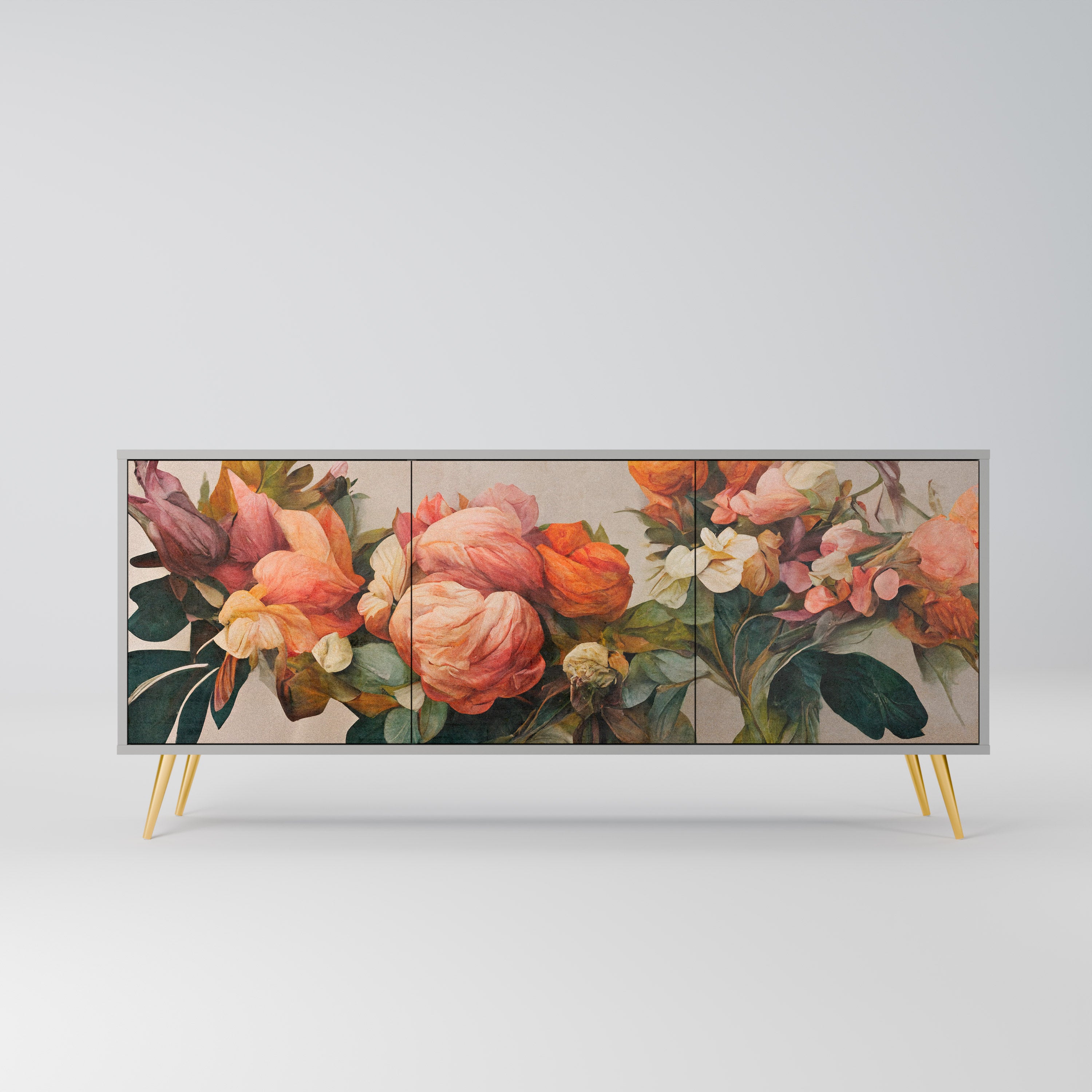STYLISH BEAUTY Komoda 3-drzwiowa korpus Szary
