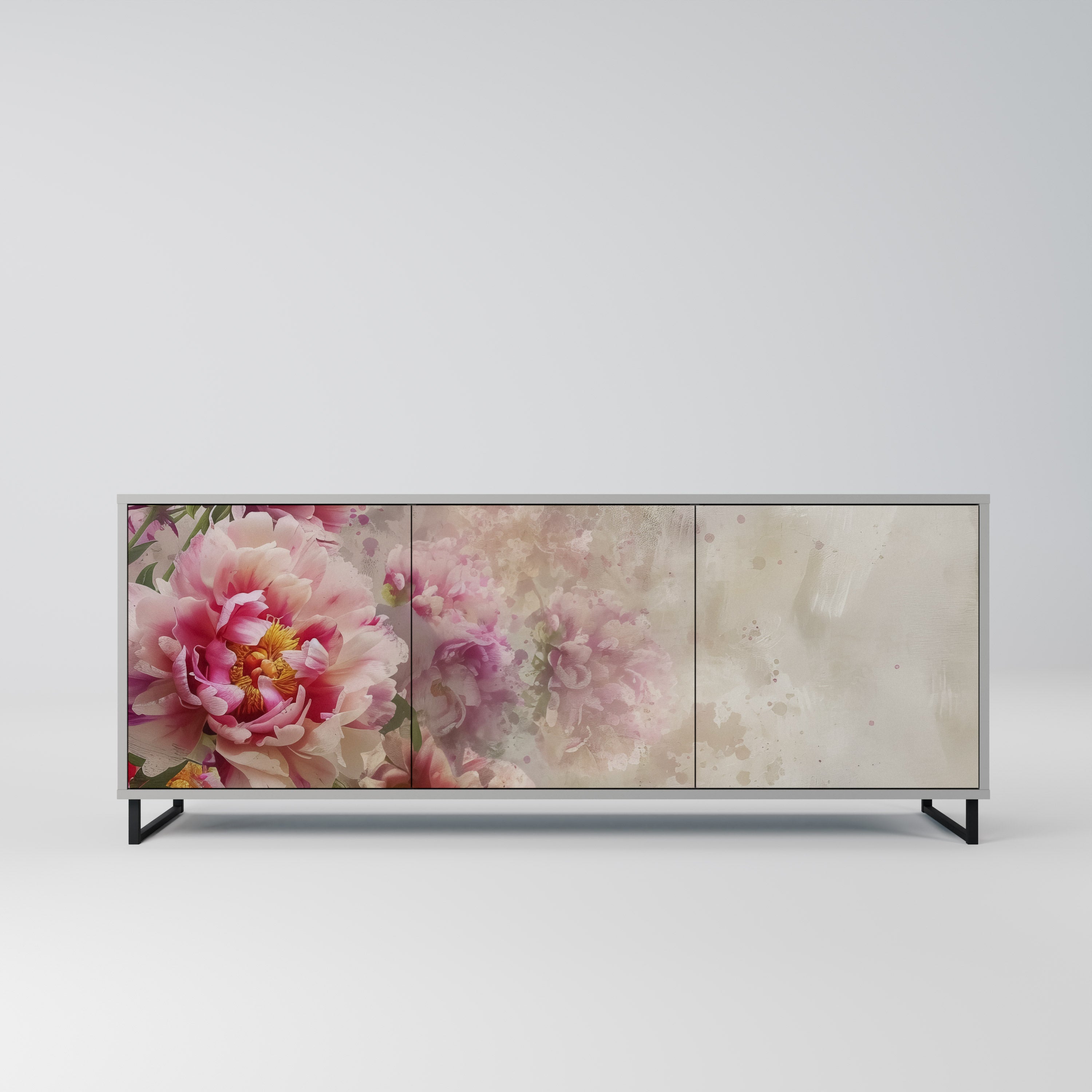 PEONY WHISPER Komoda 3-drzwiowa korpus Szary