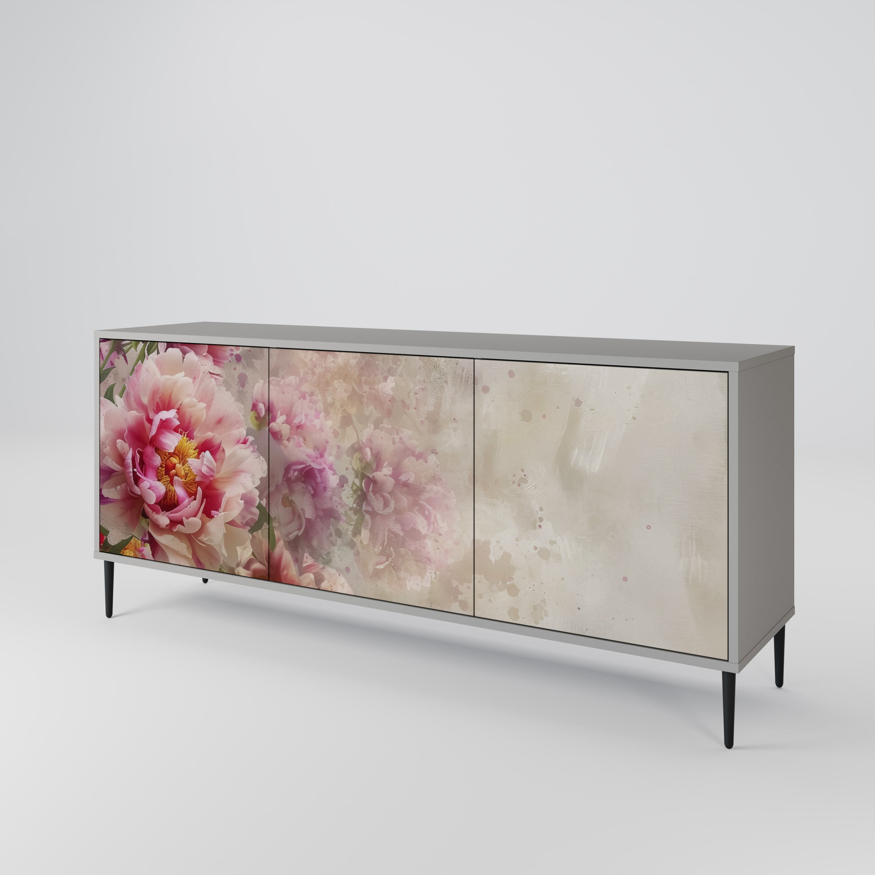 PEONY WHISPER Komoda 3-drzwiowa korpus Szary