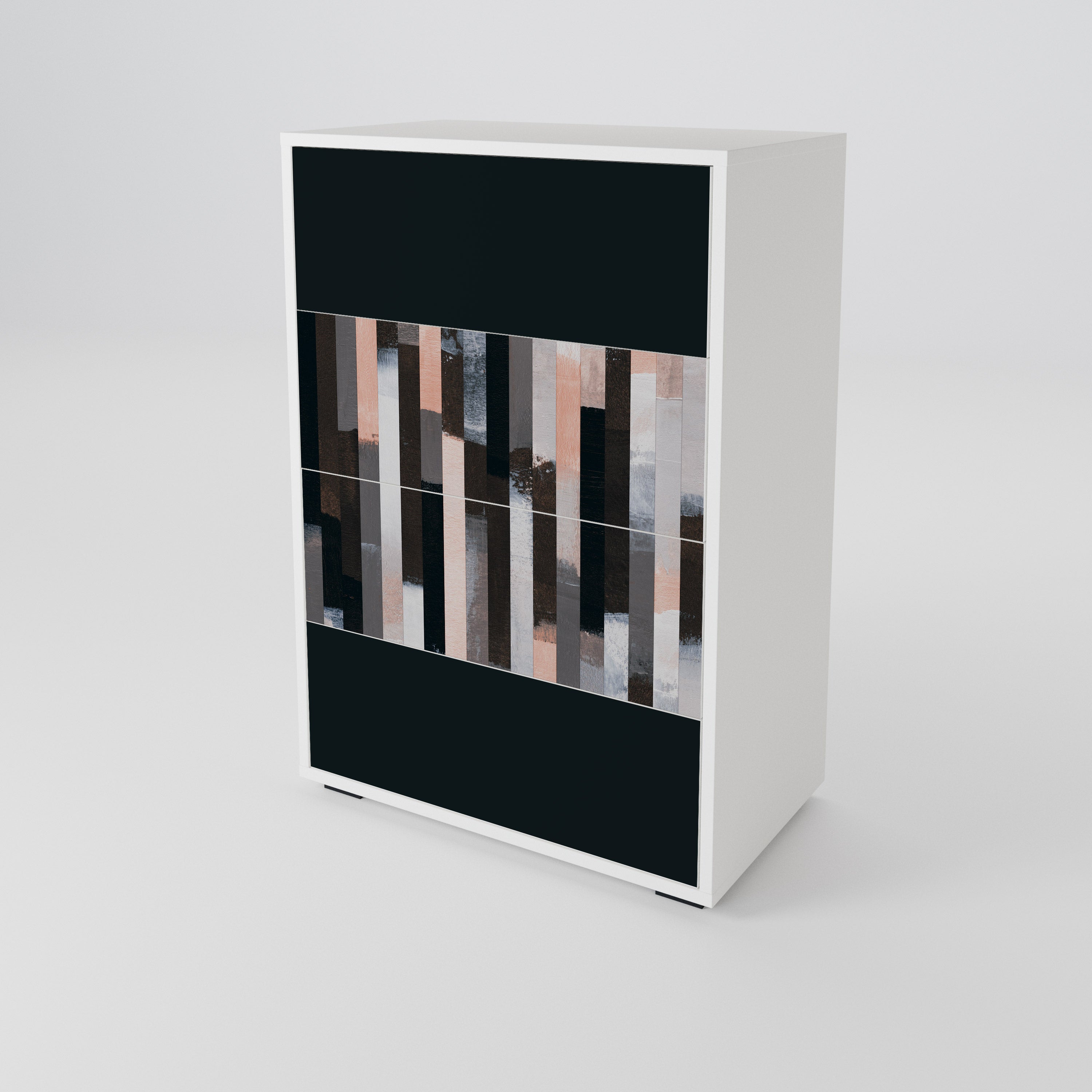 COLLAGE OF RECTANGLES Komoda z szufladami