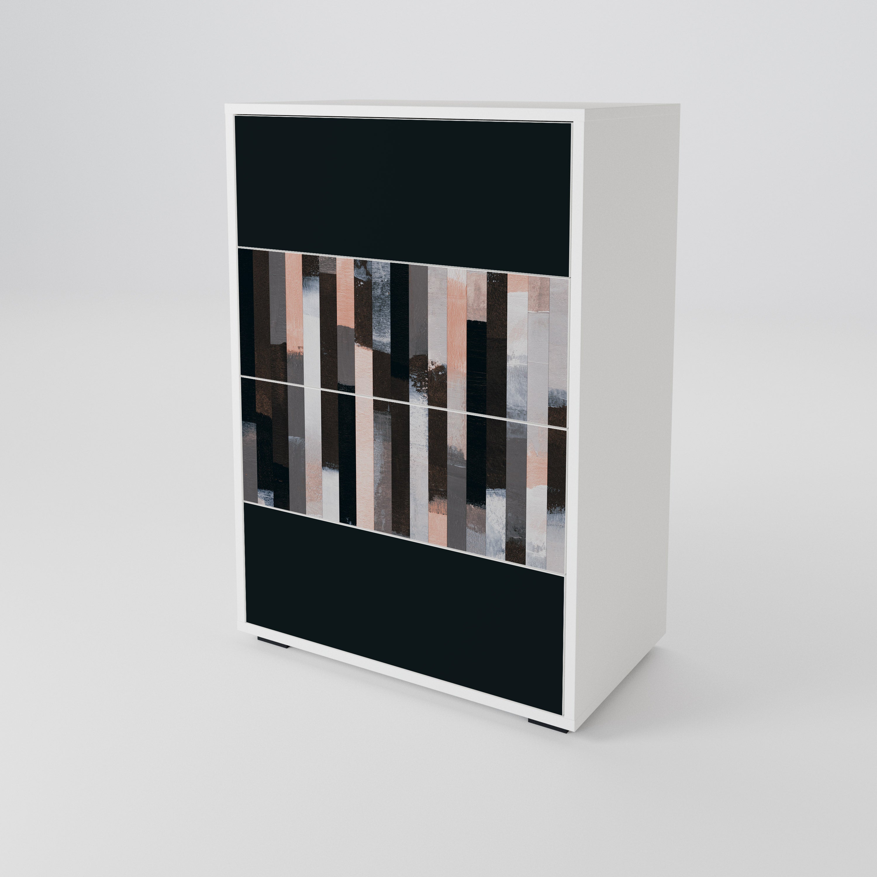 COLLAGE OF RECTANGLES Komoda z szufladami