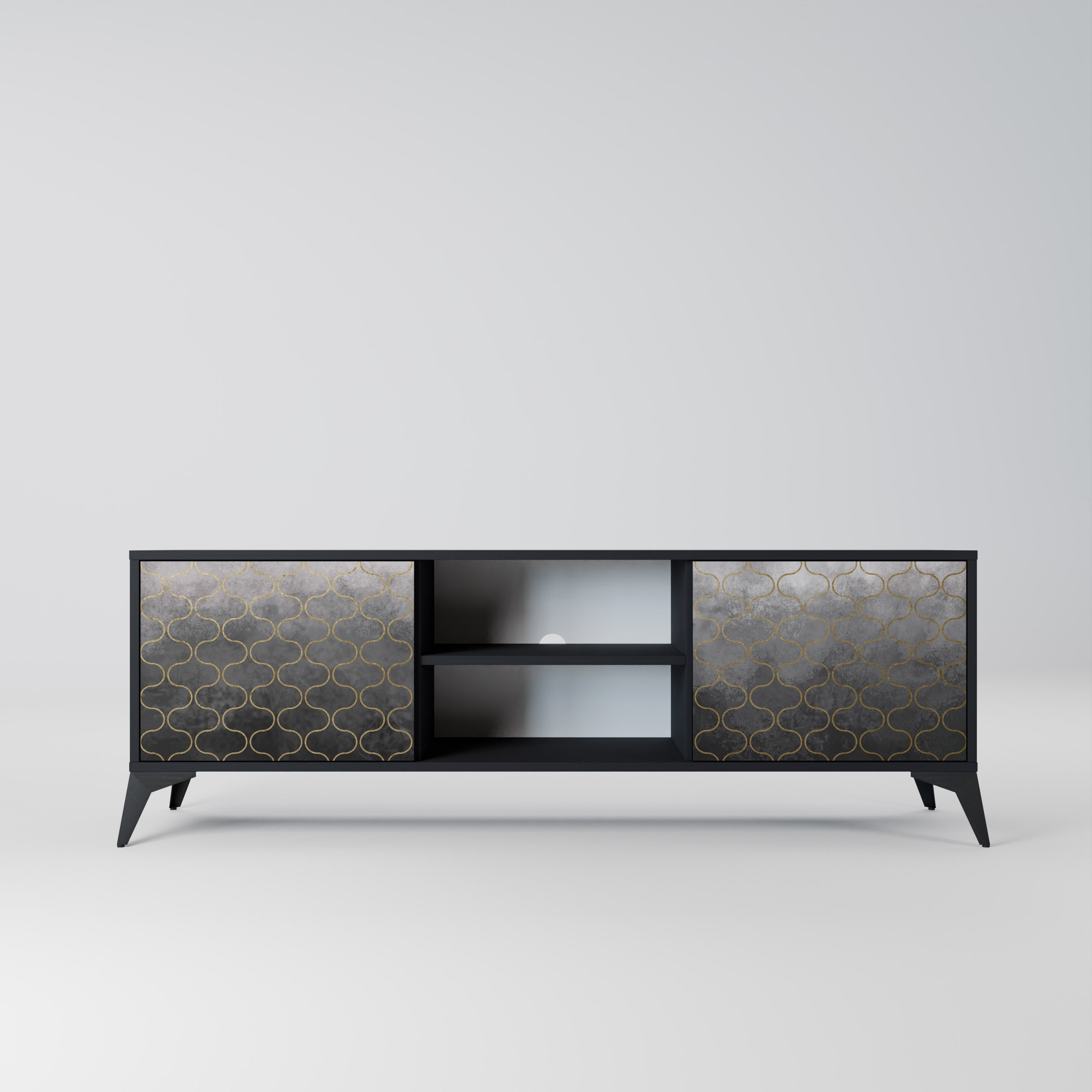 TESSELATED GRAYISH Szafka RTV 2-drzwiowa korpus Czarny