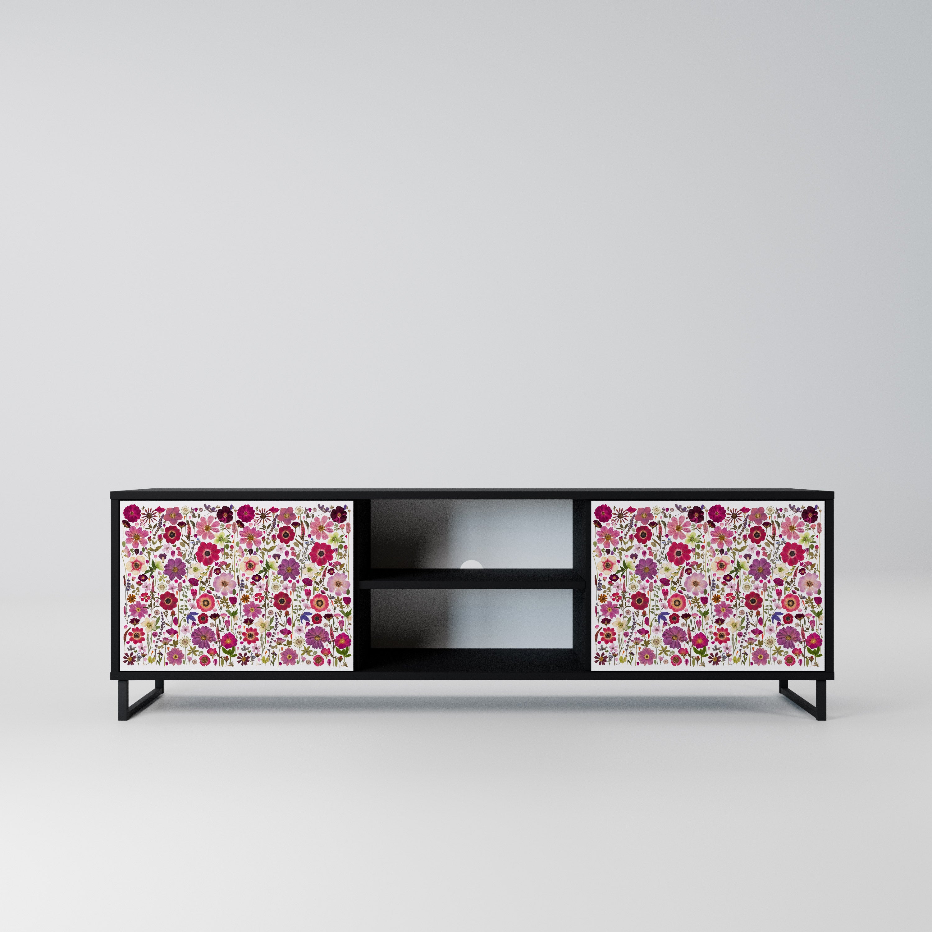 PETAL GARDEN Szafka RTV 2-drzwiowa korpus Czarny