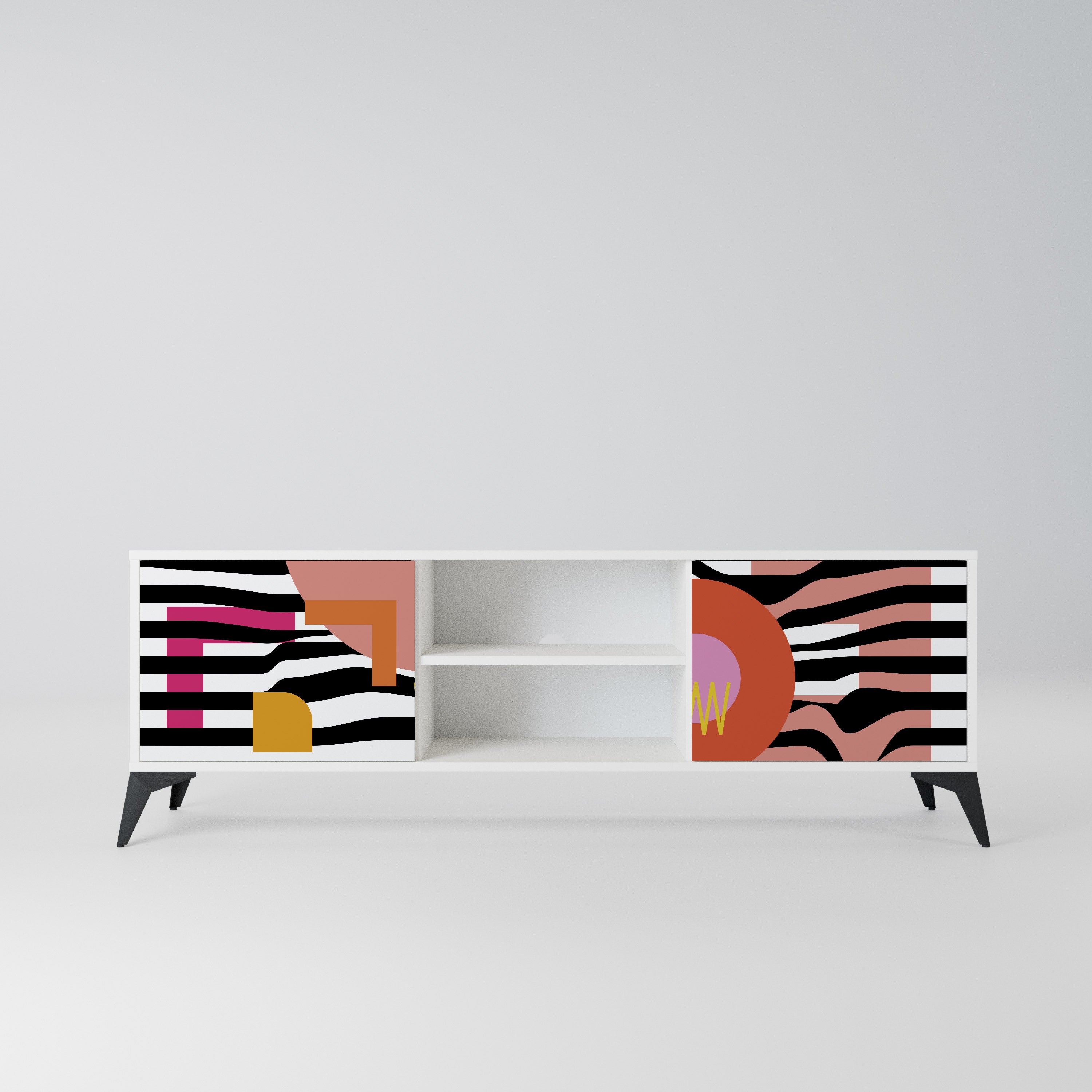 CHROMATIC ABSTRACT Szafka RTV 2-drzwiowa korpus Biały