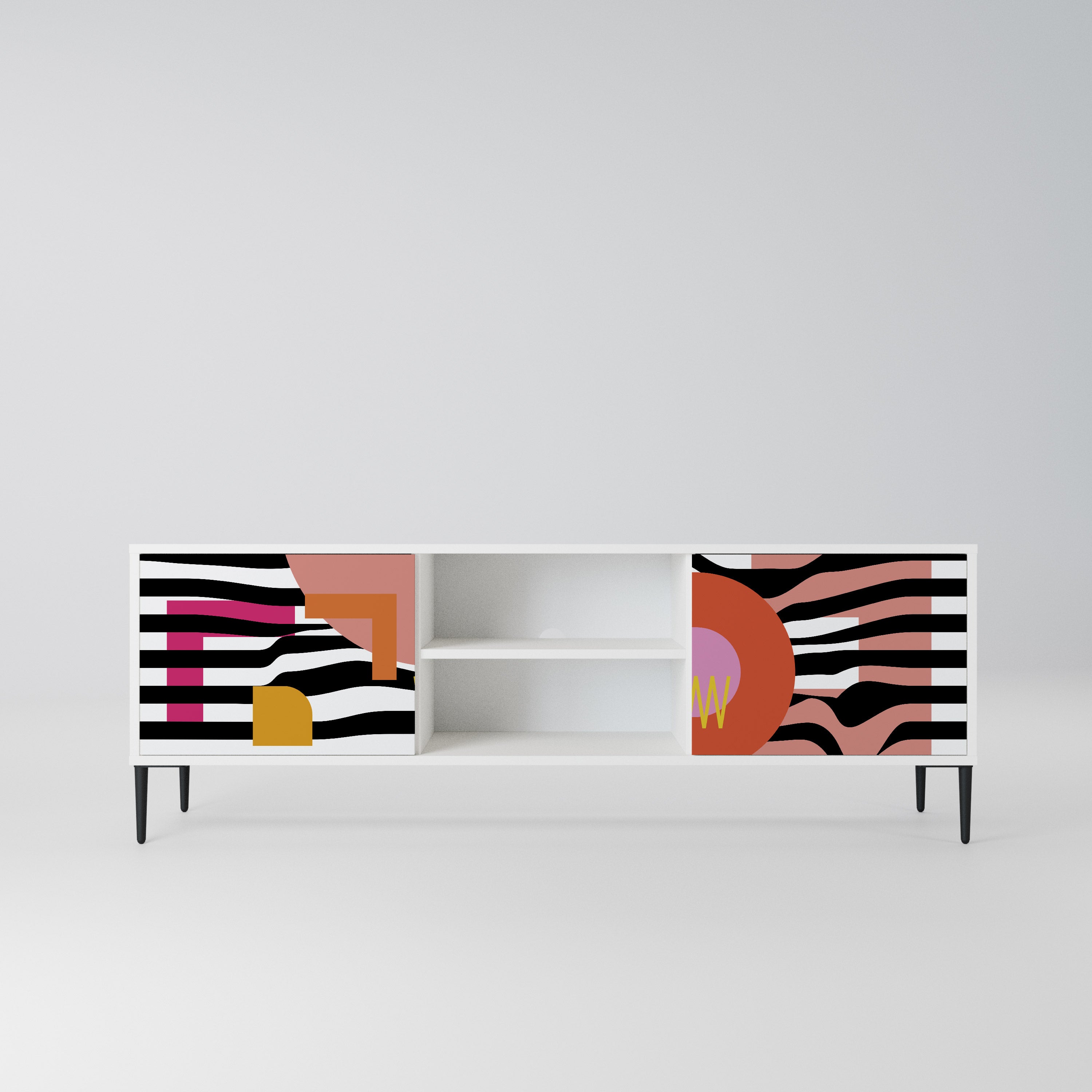 CHROMATIC ABSTRACT Szafka RTV 2-drzwiowa korpus Biały