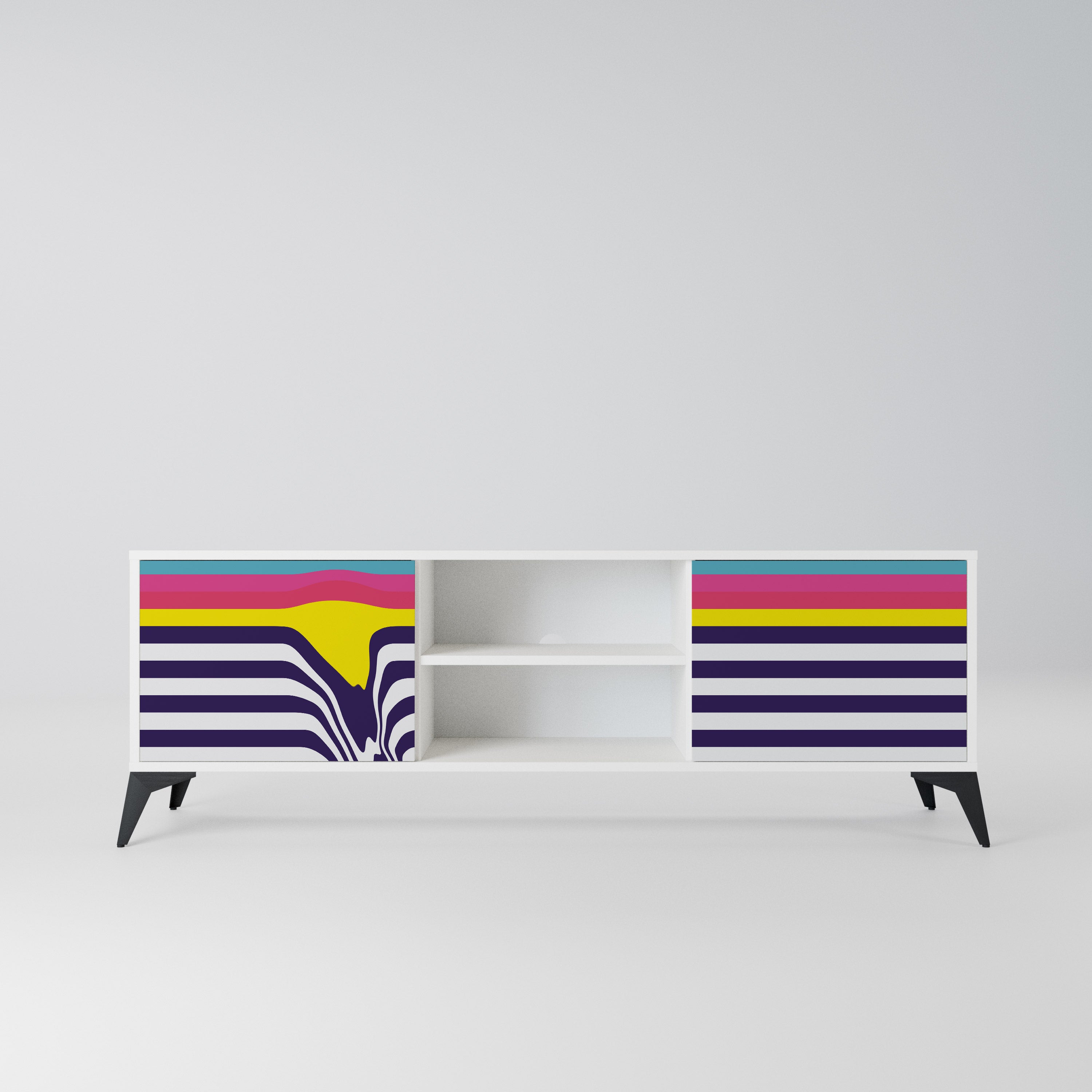 COLORFUL DIVERSION Szafka RTV 2-drzwiowa korpus Biały