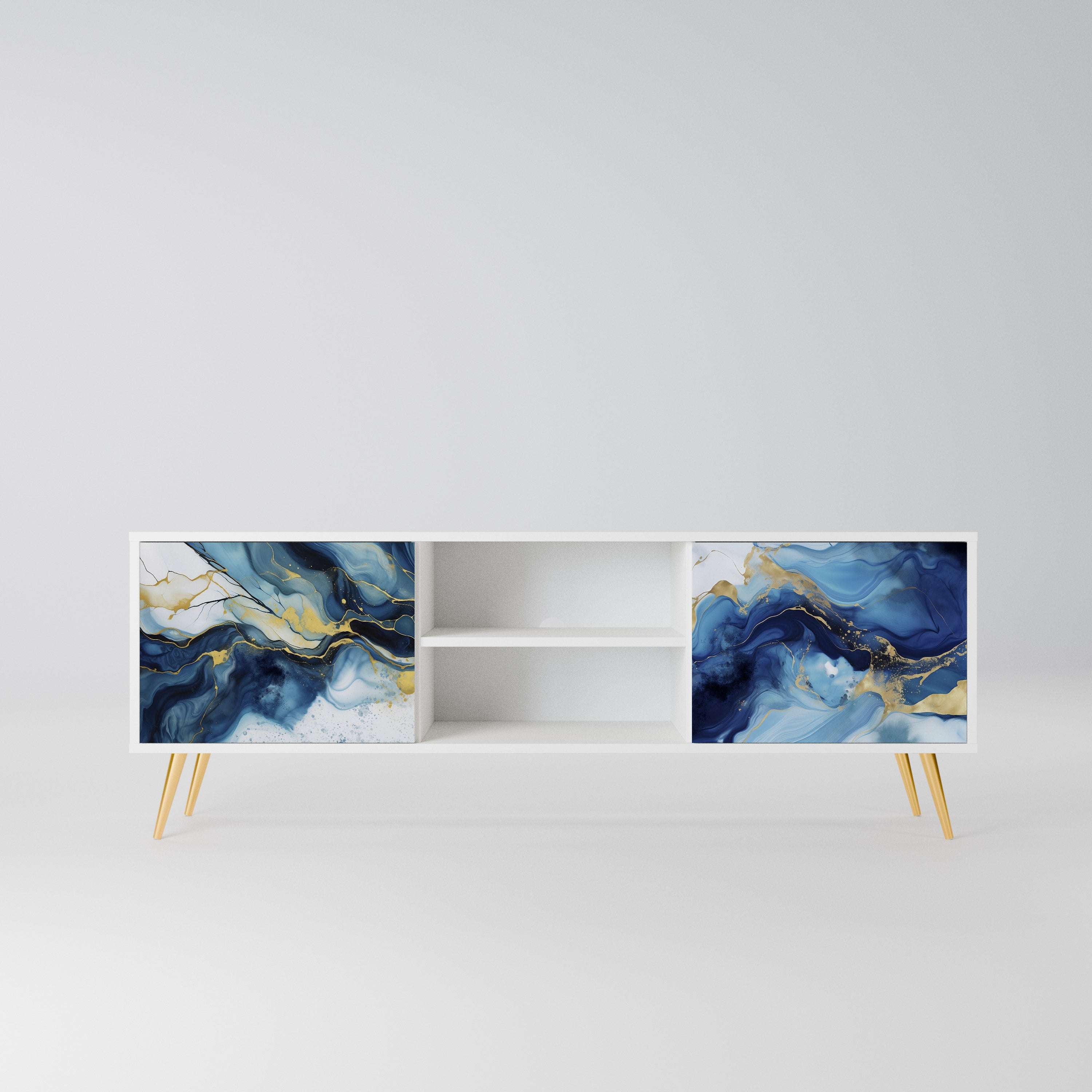 INKY MARBLE Szafka RTV 2-drzwiowa korpus Biały