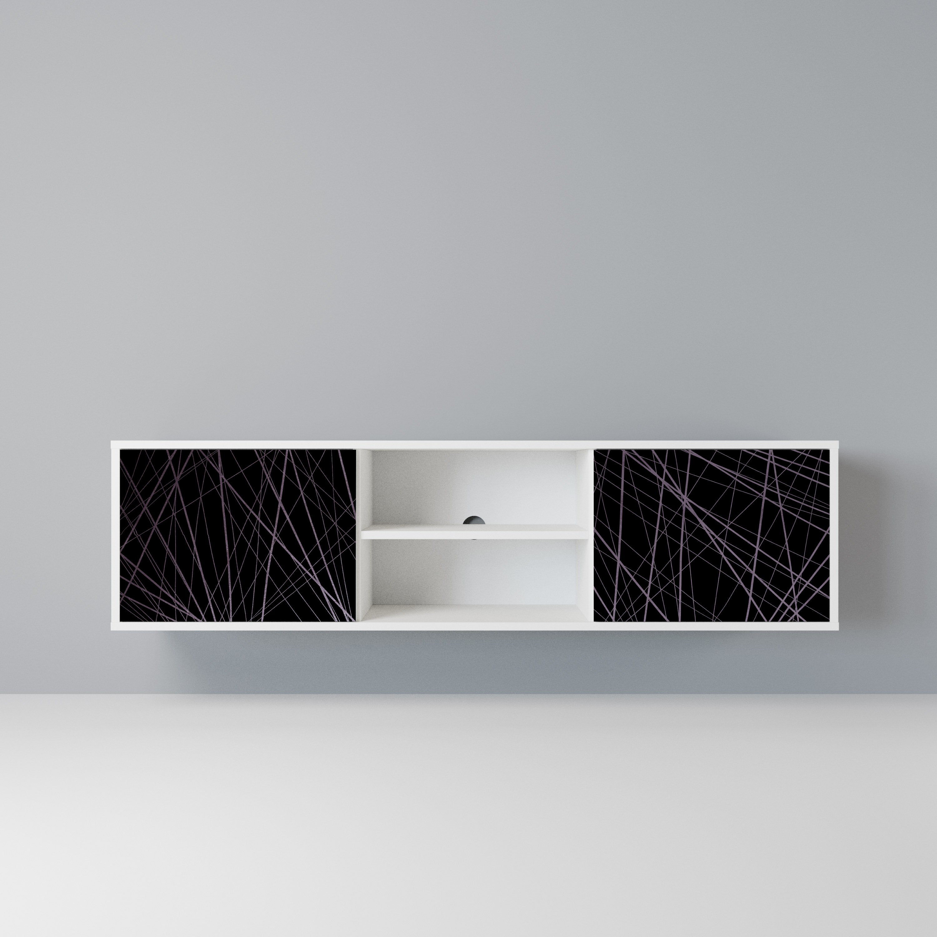 SHIMMER SPIDERGRAM Szafka RTV 2-drzwiowa korpus Biały