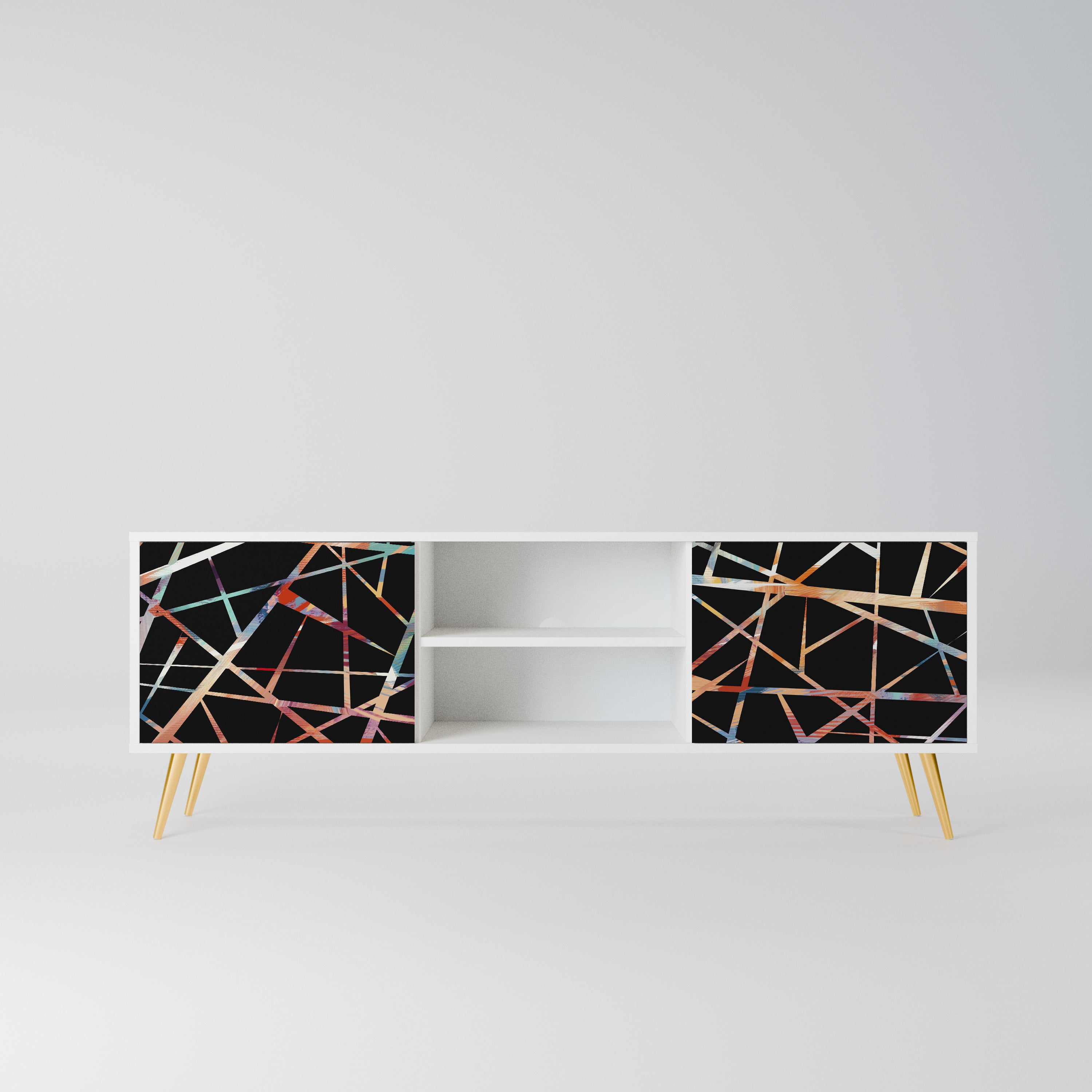 POLYGON VERVE Szafka RTV 2-drzwiowa korpus Biały