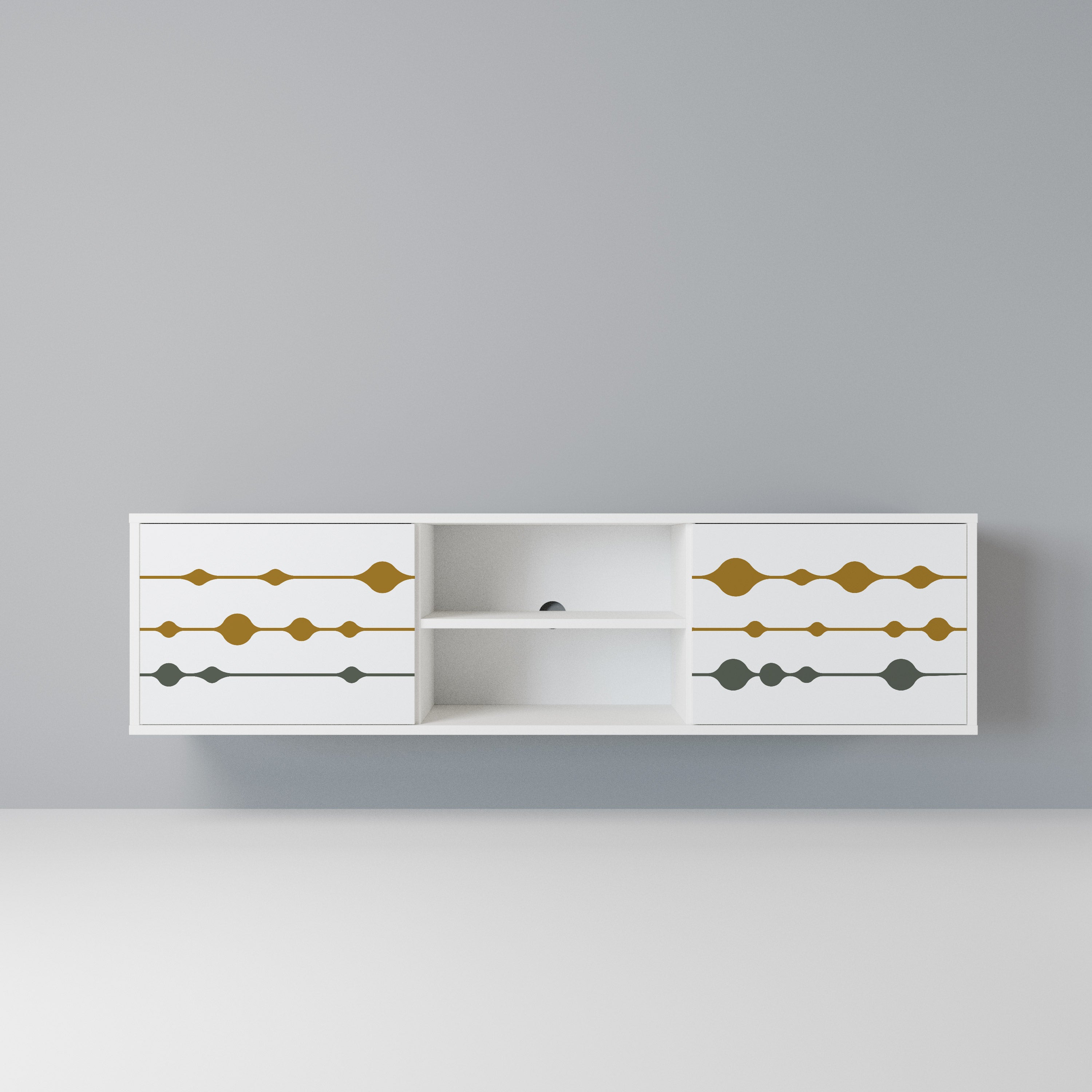 VIVID TONE Szafka RTV 2-drzwiowa korpus Biały