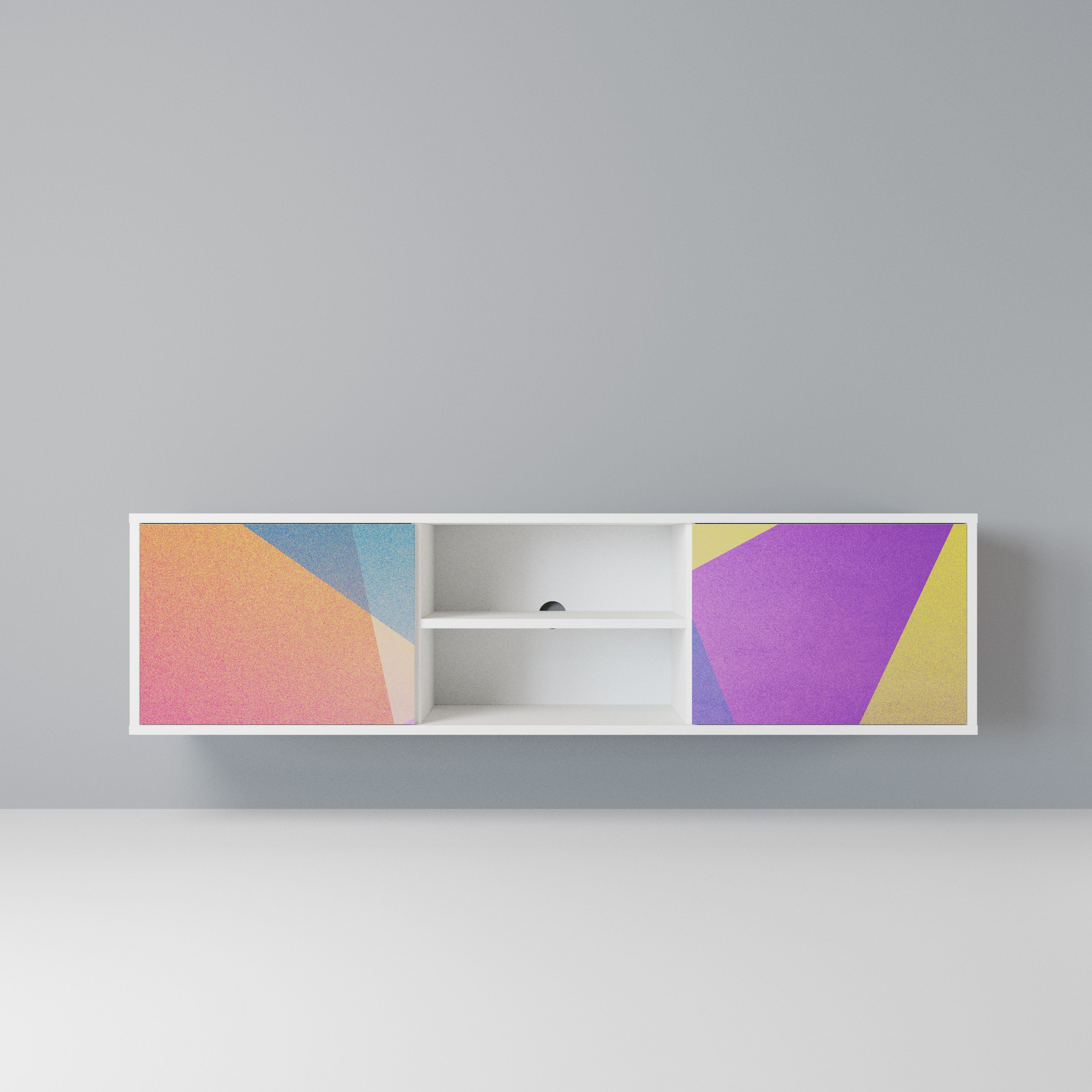 BRIGHT GEOMETRY Szafka RTV 2-drzwiowa korpus Biały