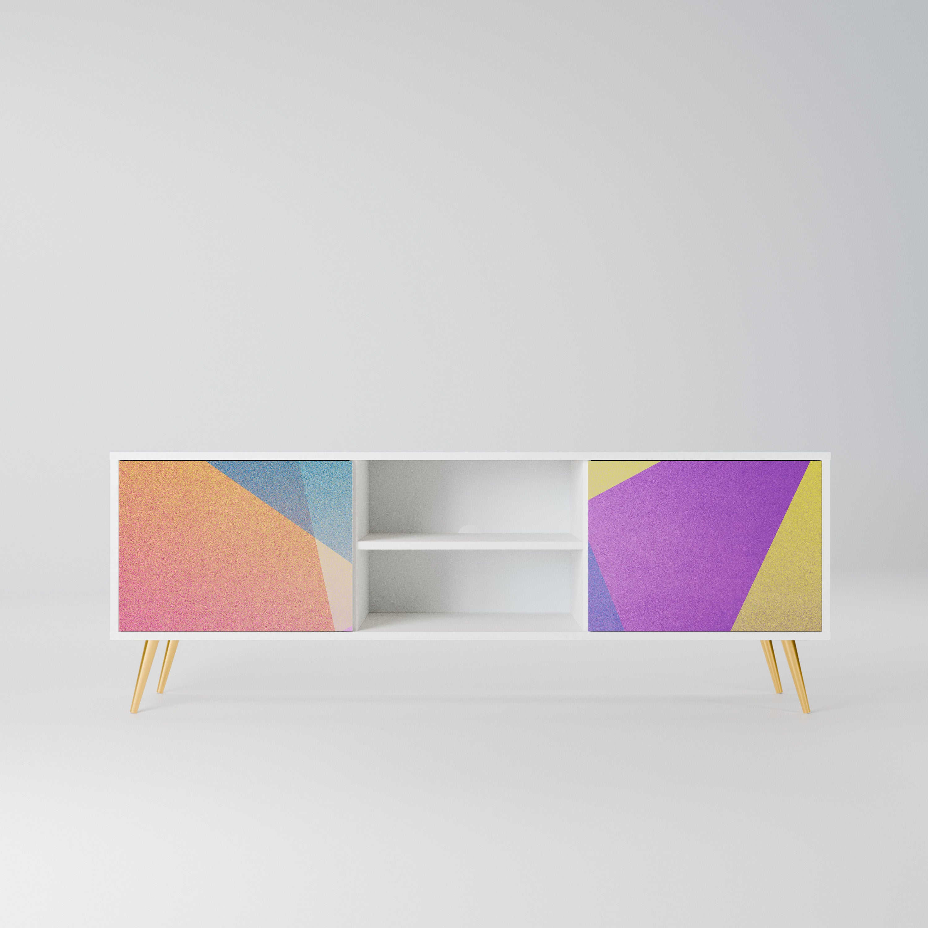 BRIGHT GEOMETRY Szafka RTV 2-drzwiowa korpus Biały
