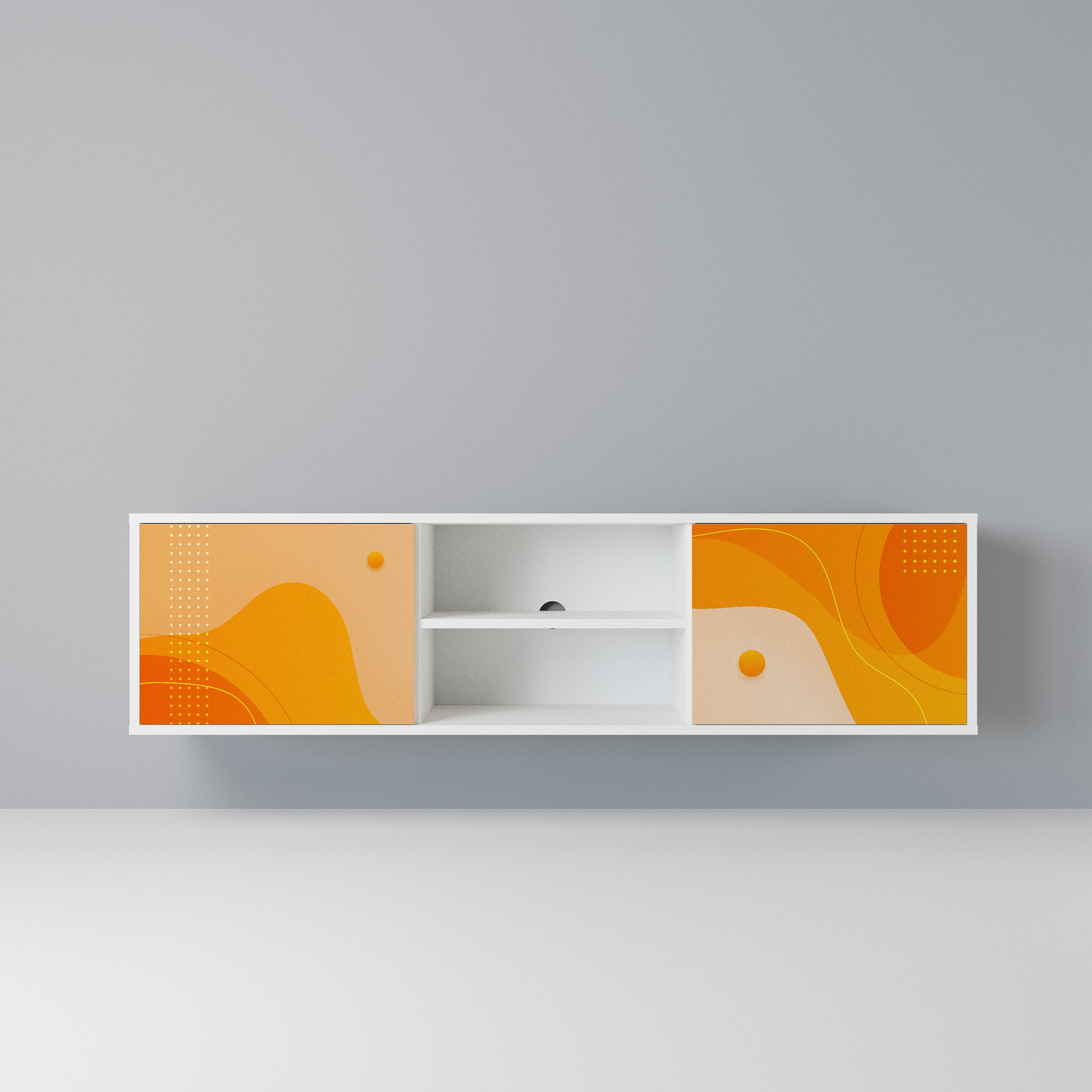 ORANGE ARRANGEMENT Szafka RTV 2-drzwiowa korpus Biały