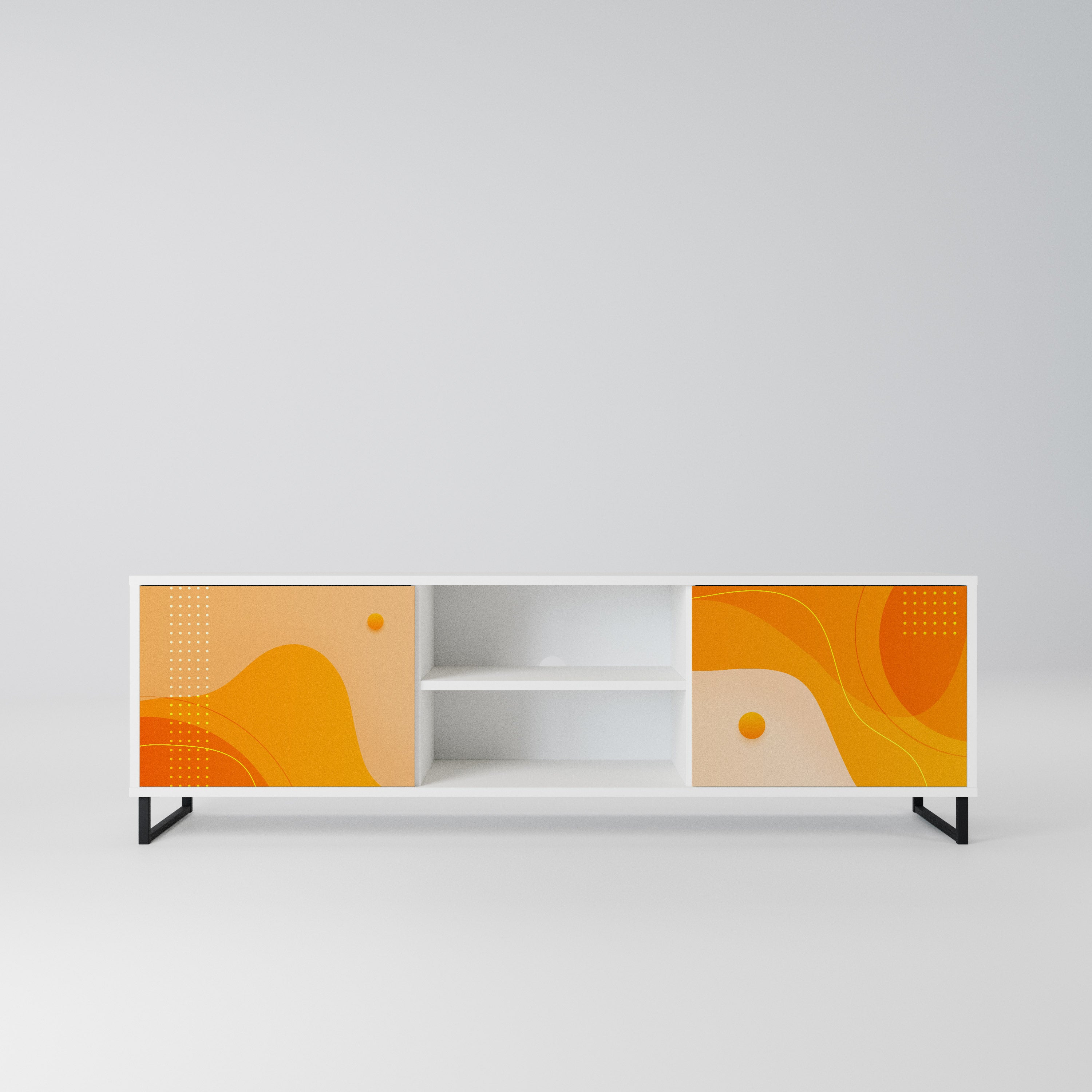 ORANGE ARRANGEMENT Szafka RTV 2-drzwiowa korpus Biały