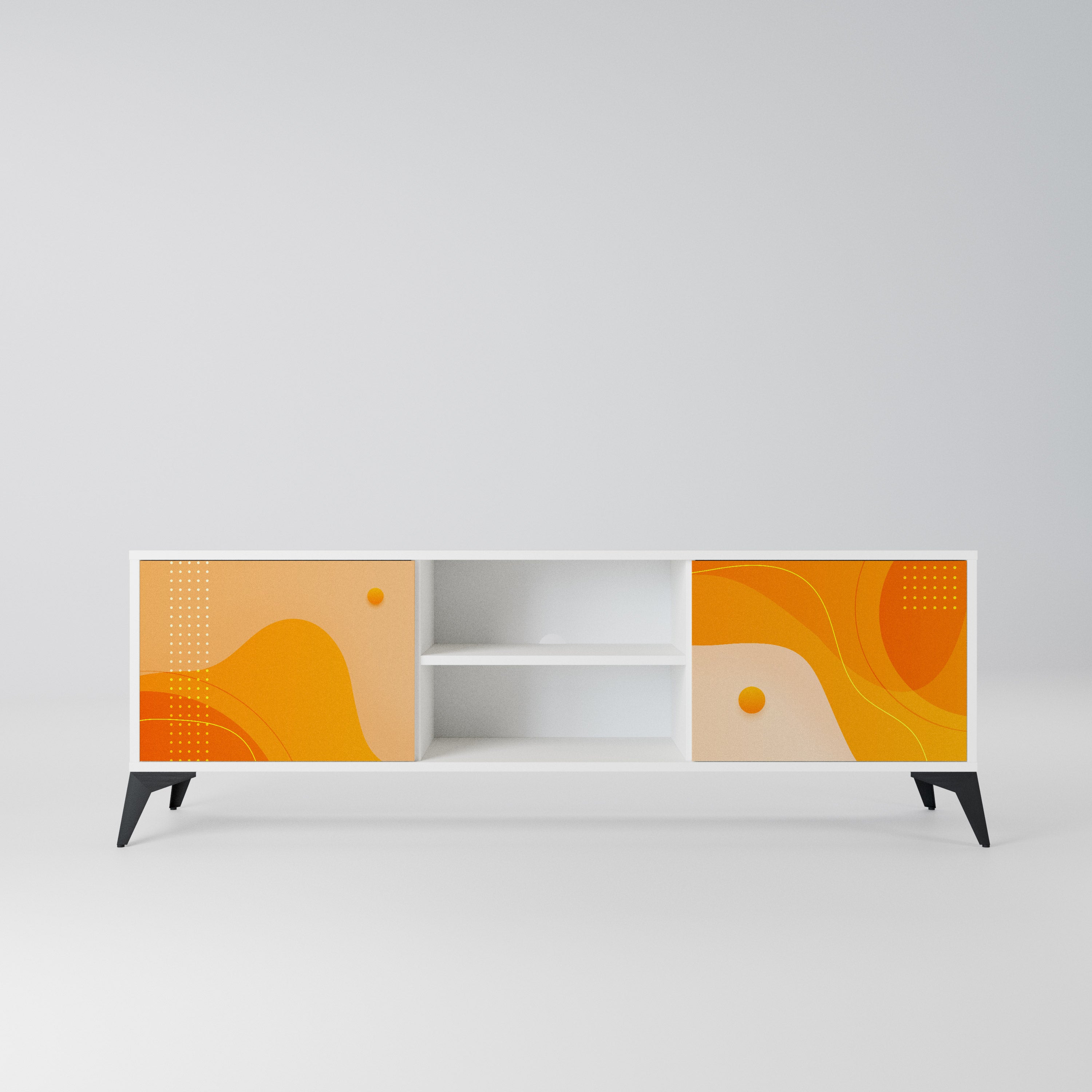 ORANGE ARRANGEMENT Szafka RTV 2-drzwiowa korpus Biały