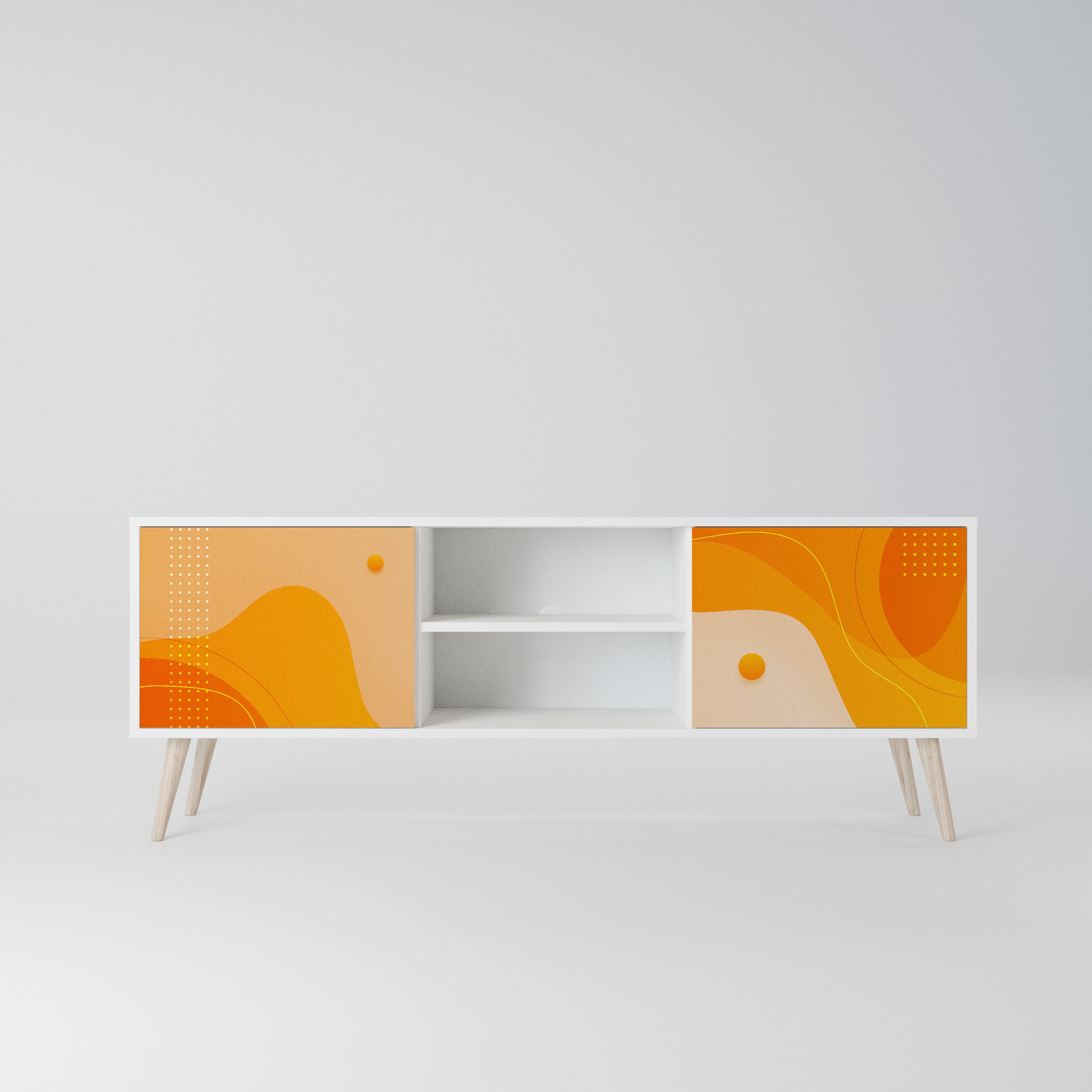 ORANGE ARRANGEMENT Szafka RTV 2-drzwiowa korpus Biały