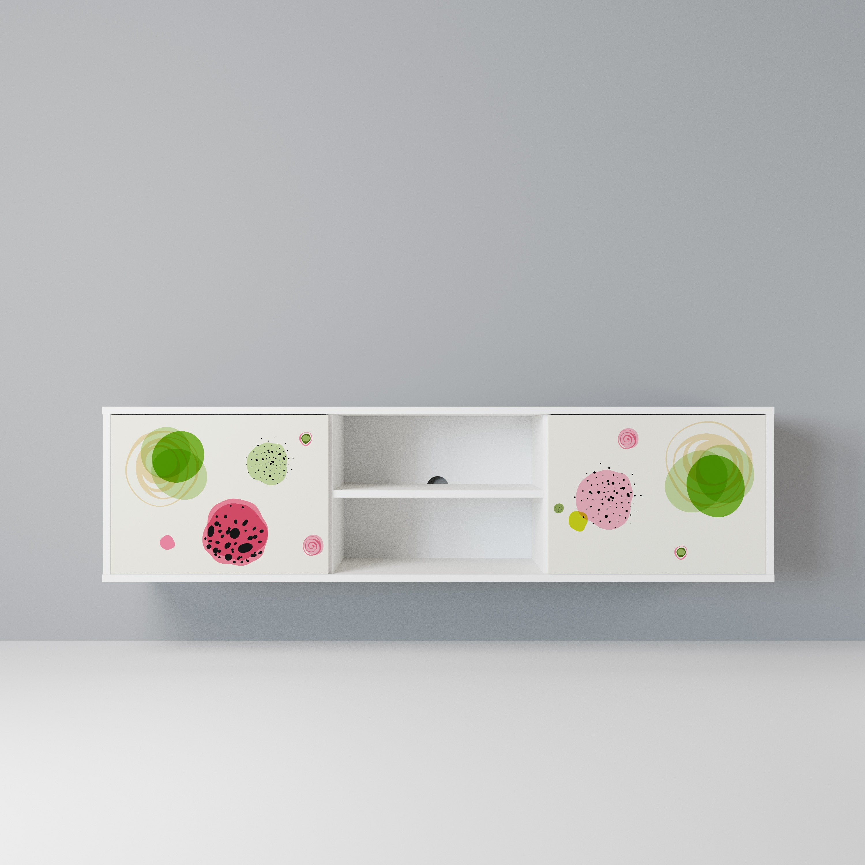 COLORFUL COSMOS Szafka RTV 2-drzwiowa korpus Biały