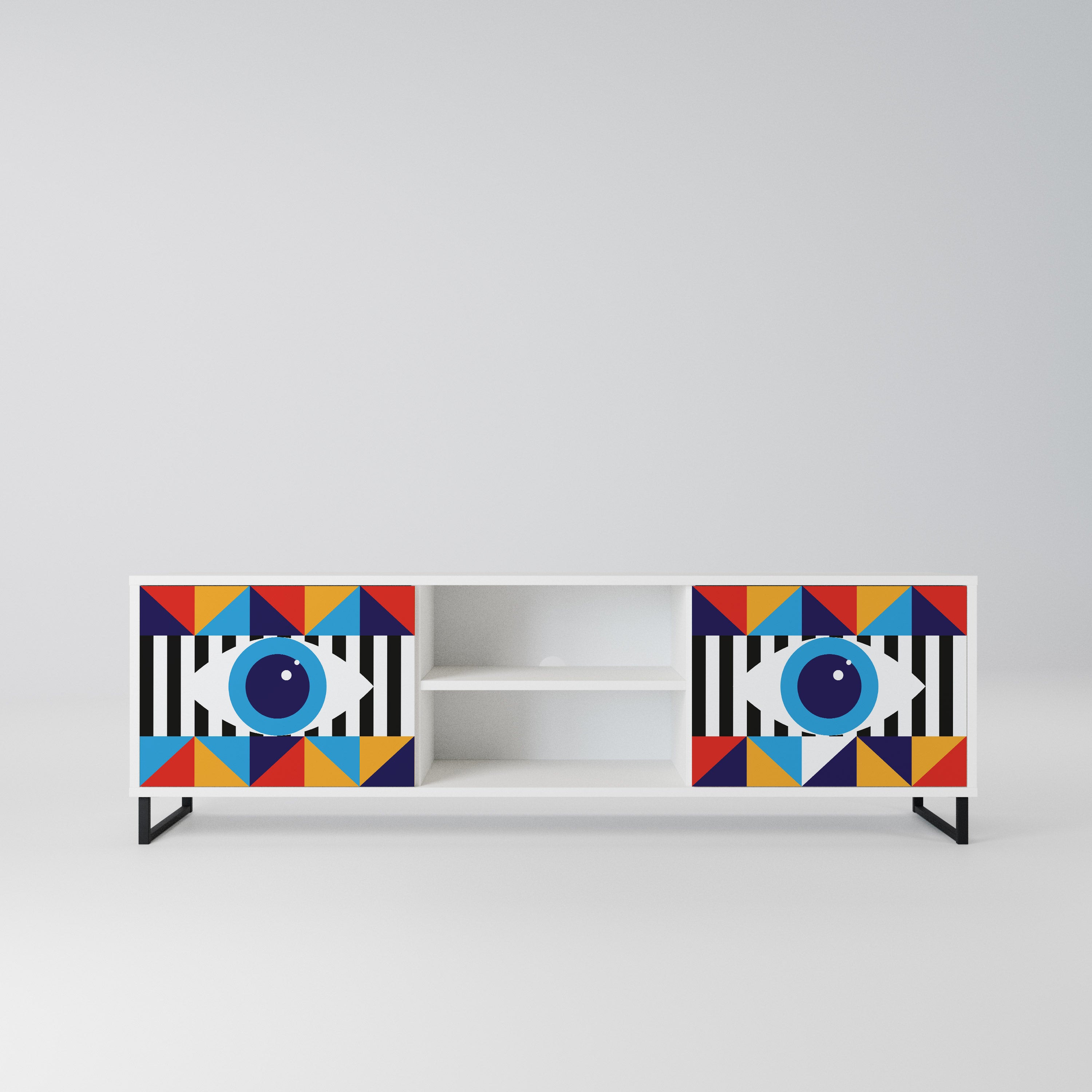 ABSTRACTION AND GEOMETRY Szafka RTV 2-drzwiowa korpus Biały
