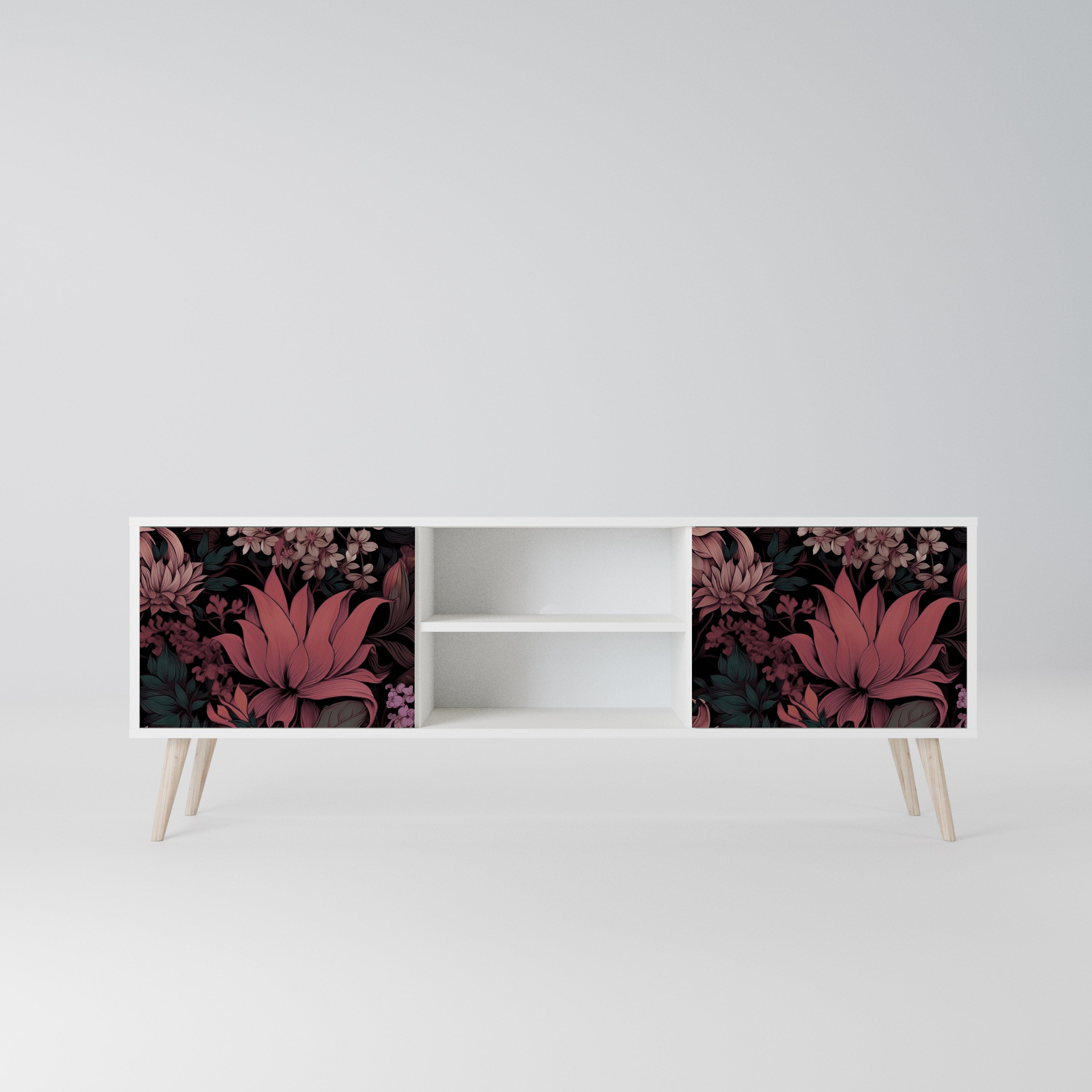 FLORAL WHISPER Szafka RTV 2-drzwiowa korpus Biały