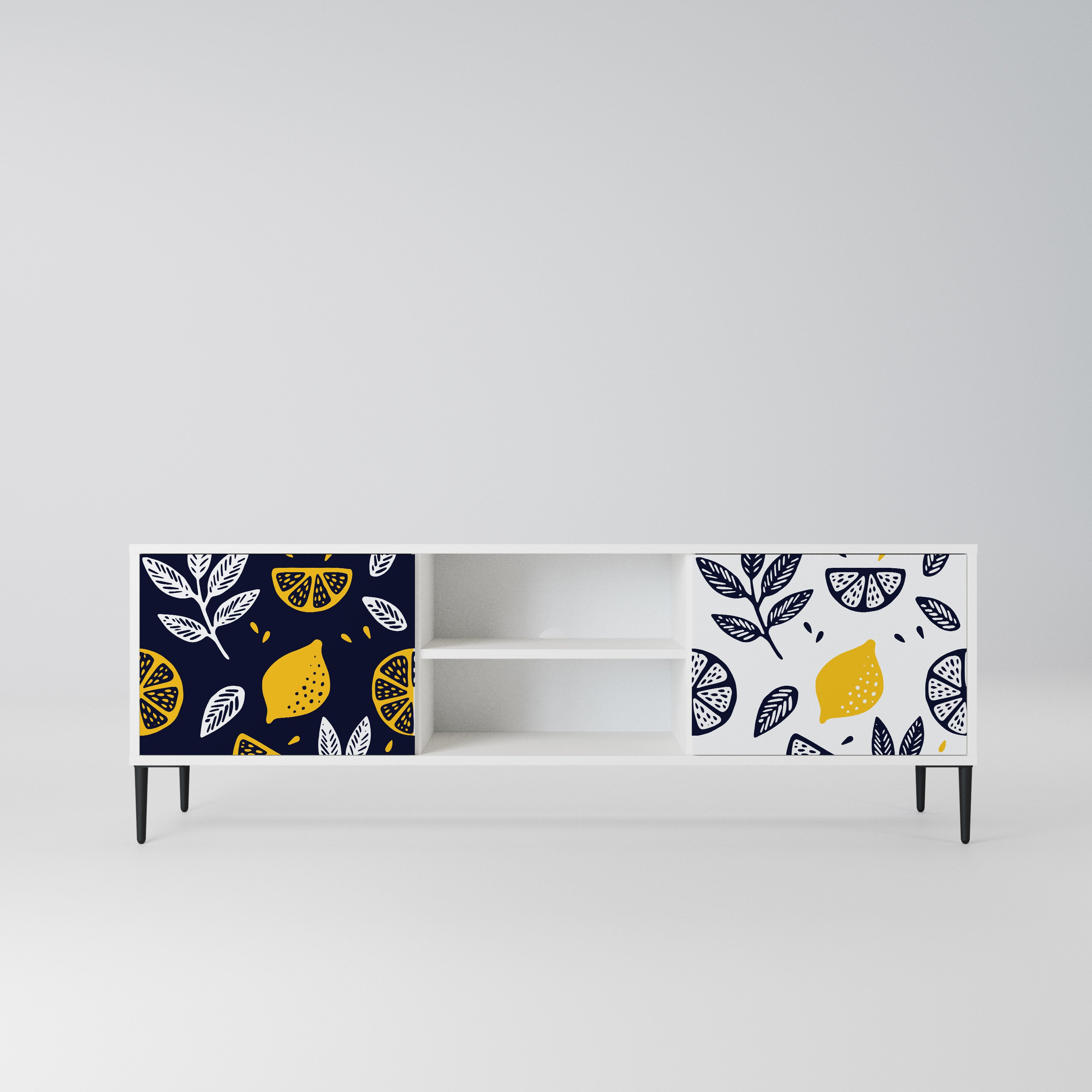 CITRUS BLACK AND WHITE Szafka RTV 2-drzwiowa korpus Biały