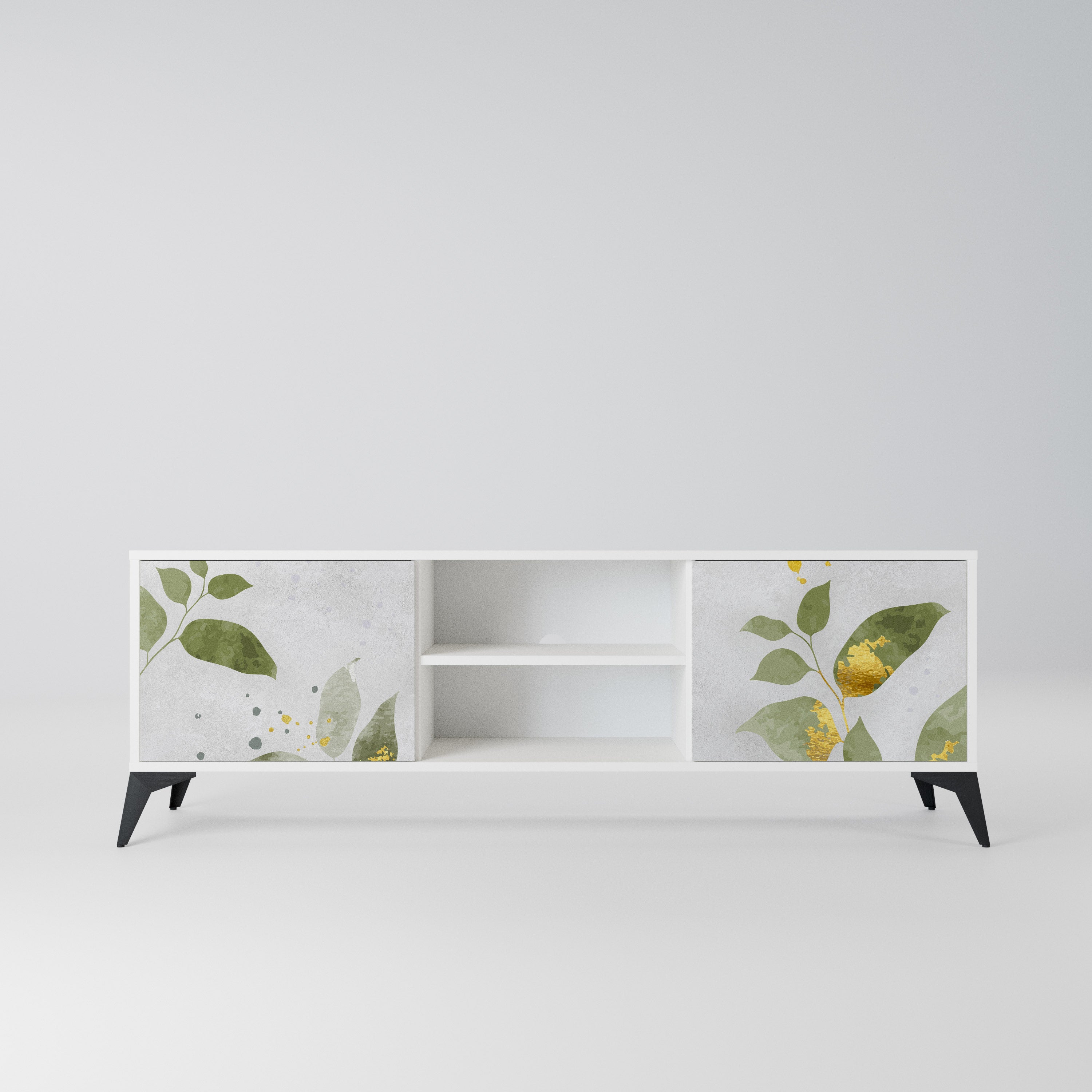 ELEGANT BOTANICS Szafka RTV 2-drzwiowa korpus Biały