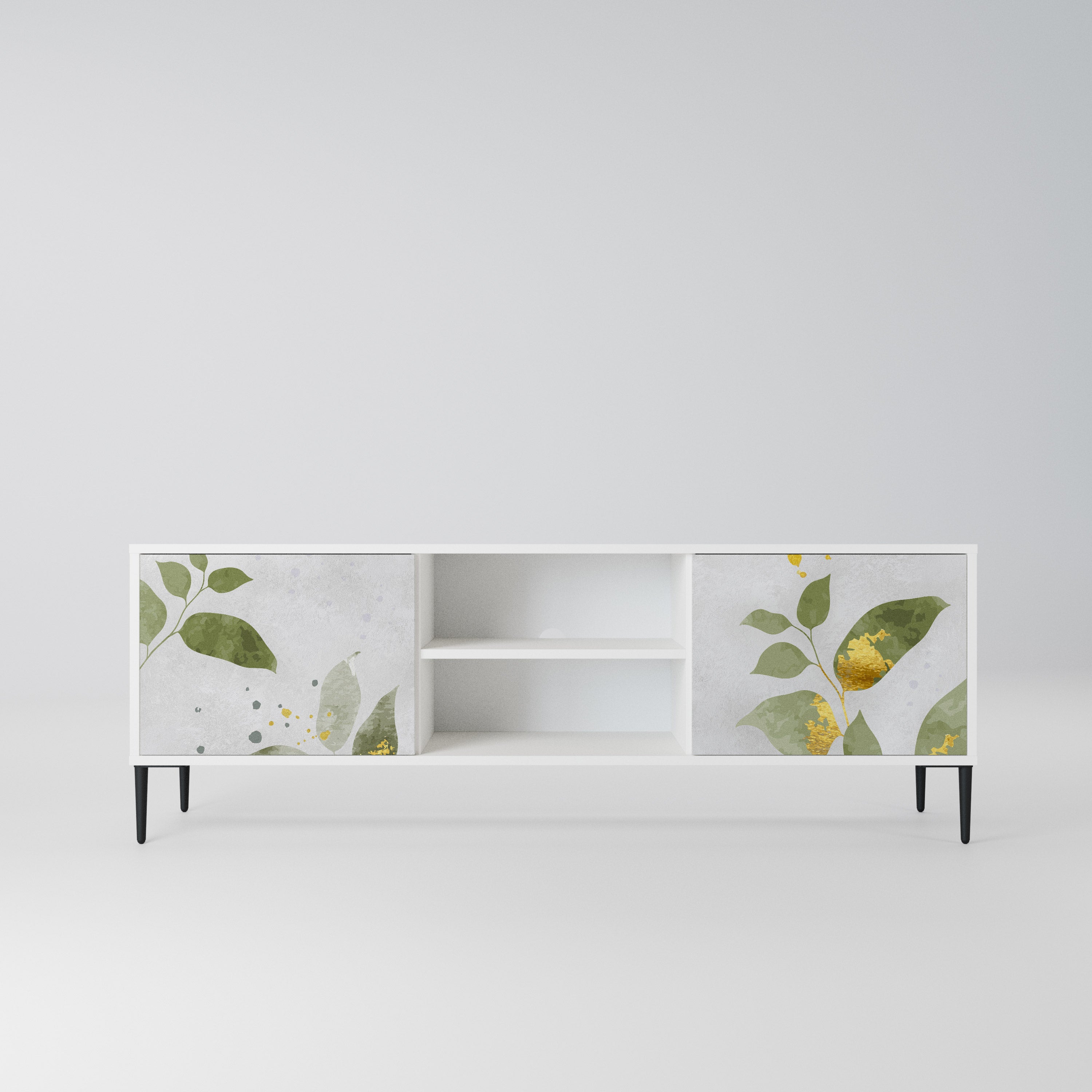 ELEGANT BOTANICS Szafka RTV 2-drzwiowa korpus Biały