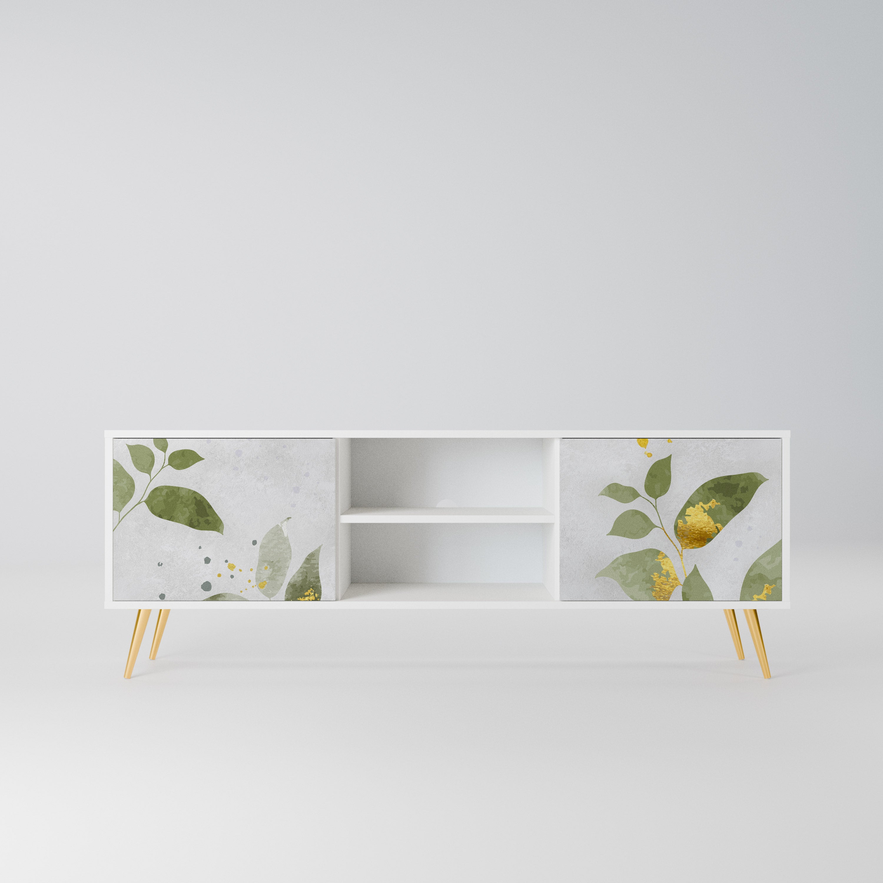 ELEGANT BOTANICS Szafka RTV 2-drzwiowa korpus Biały