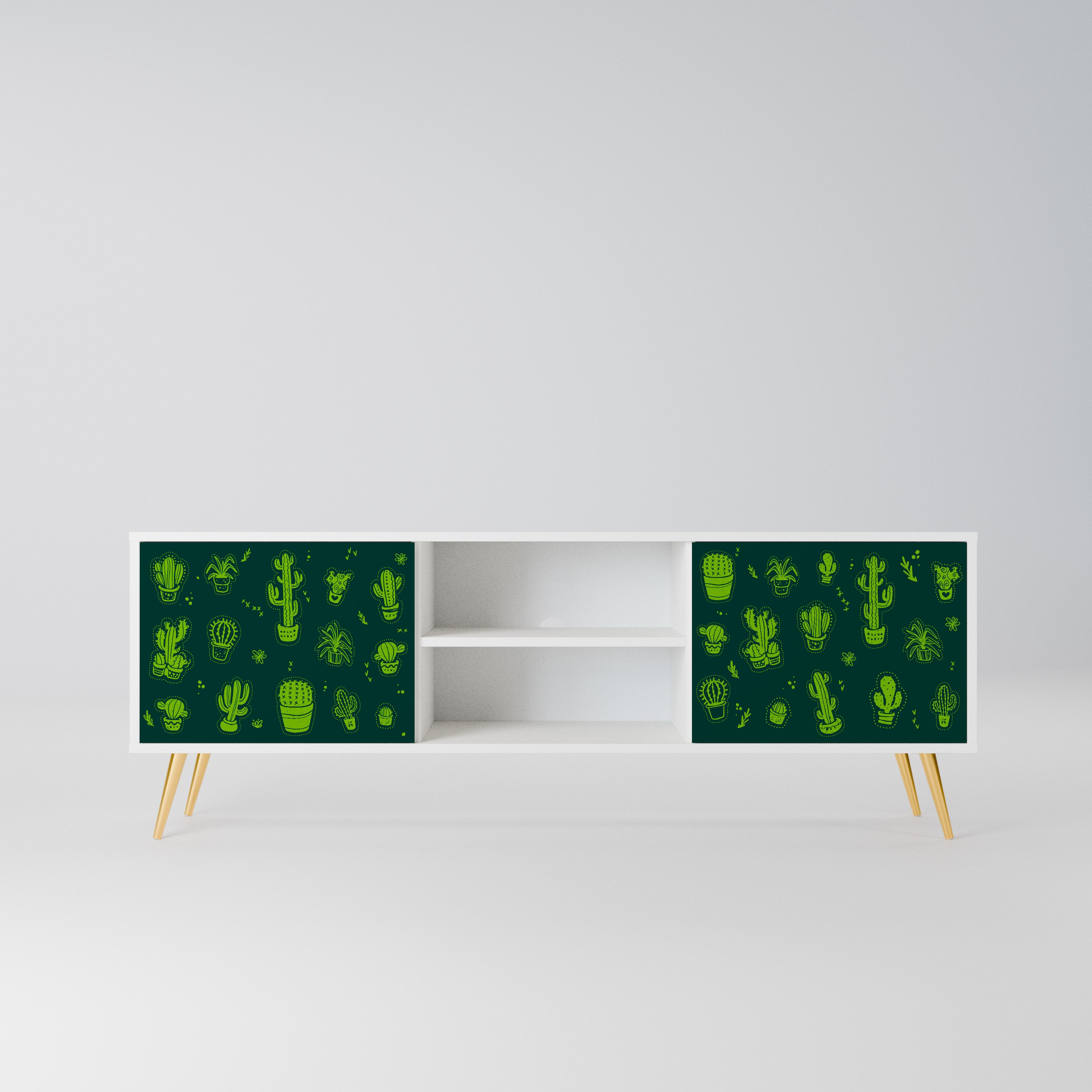 DESERT GREEN Szafka RTV 2-drzwiowa korpus Biały