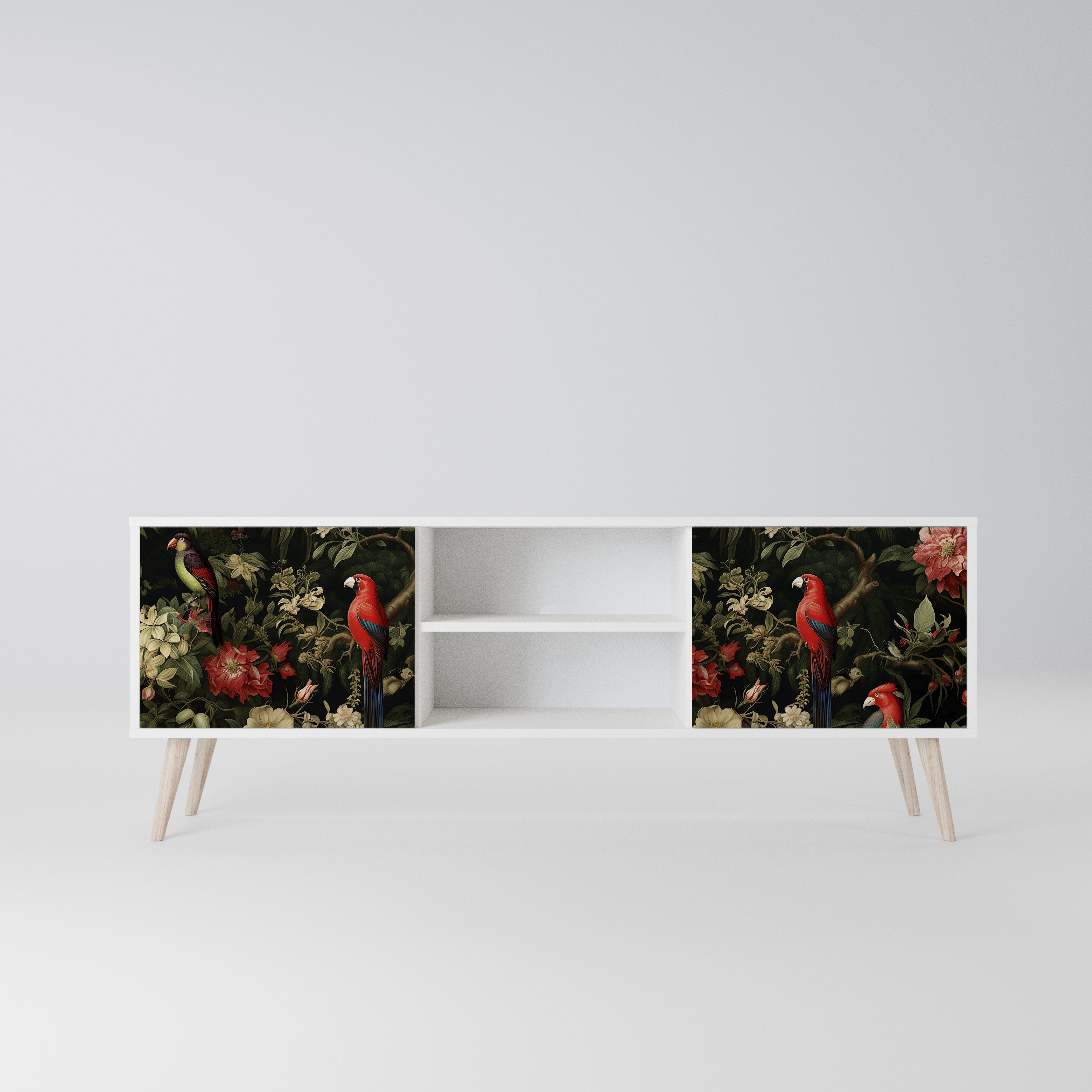 FLORAL FANTASIA Szafka RTV 2-drzwiowa korpus Biały