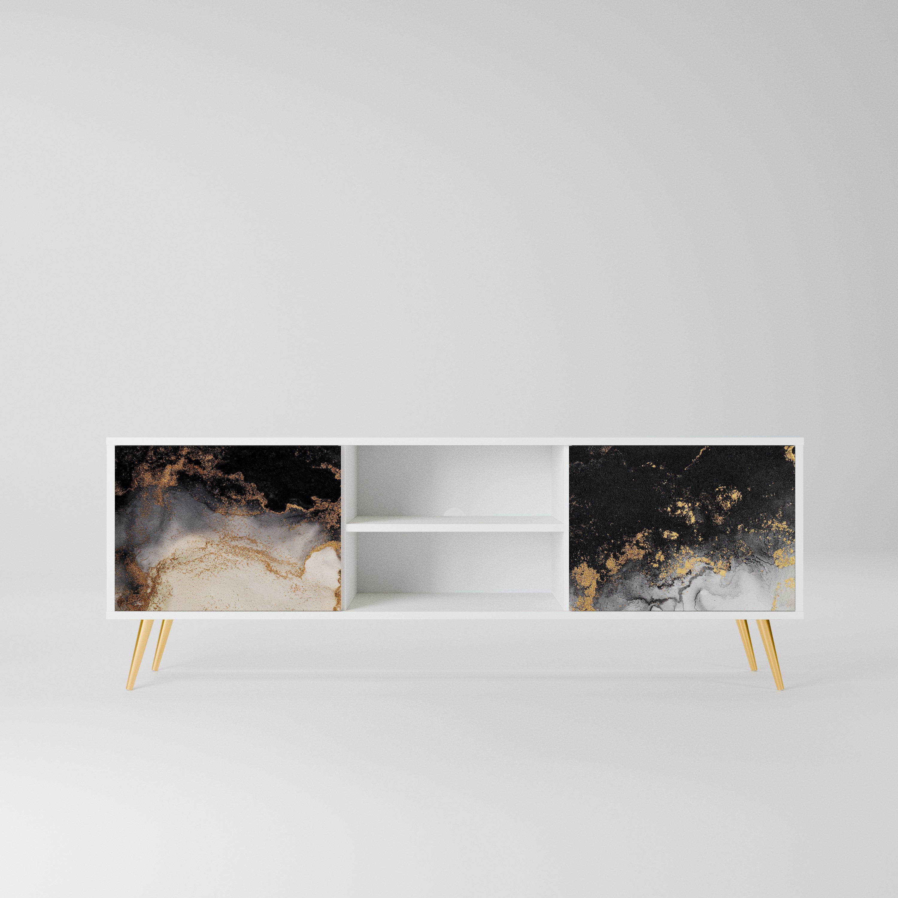 MARBLE OF TOMMORROW Szafka RTV 2-drzwiowa korpus Biały