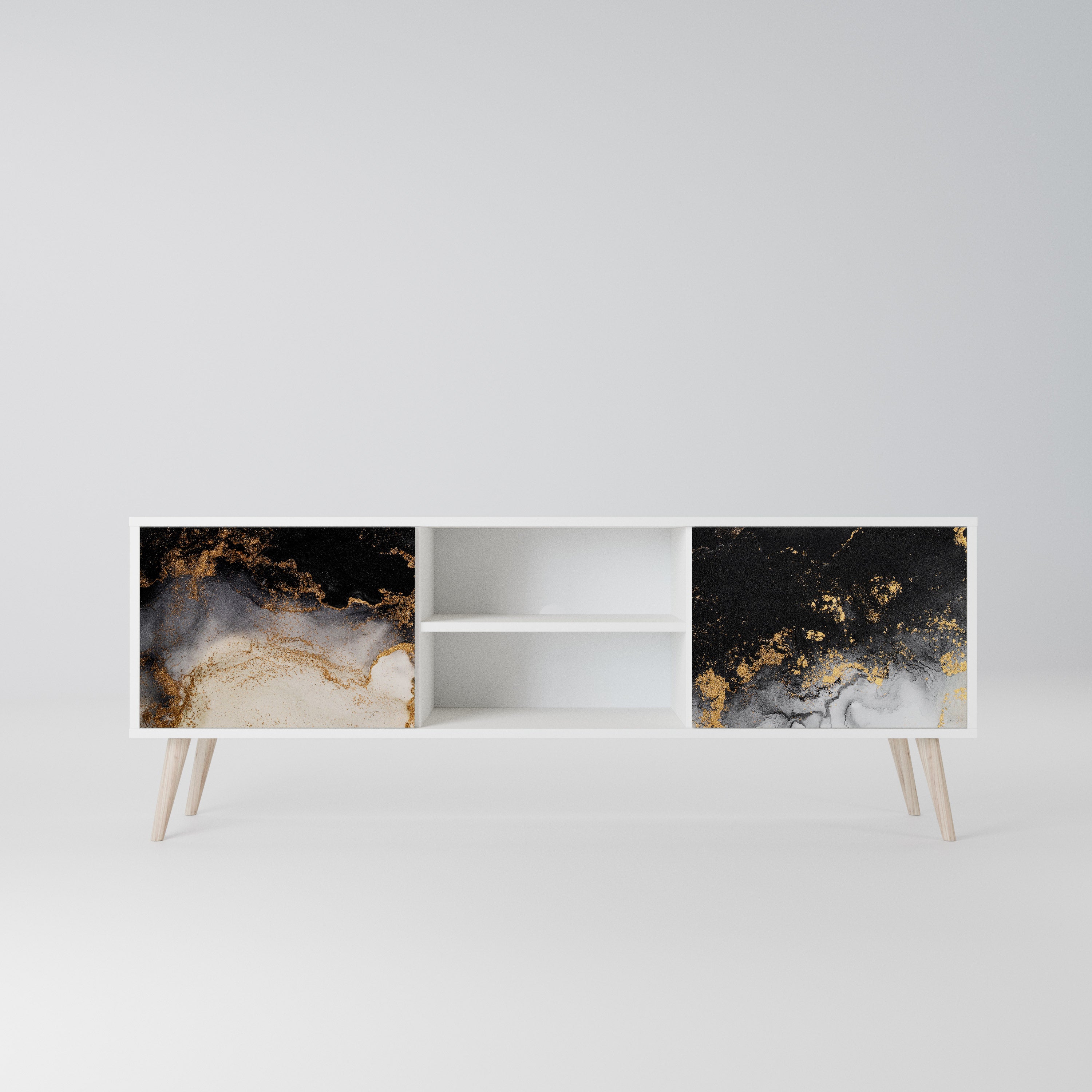 MARBLE OF TOMMORROW Szafka RTV 2-drzwiowa korpus Biały