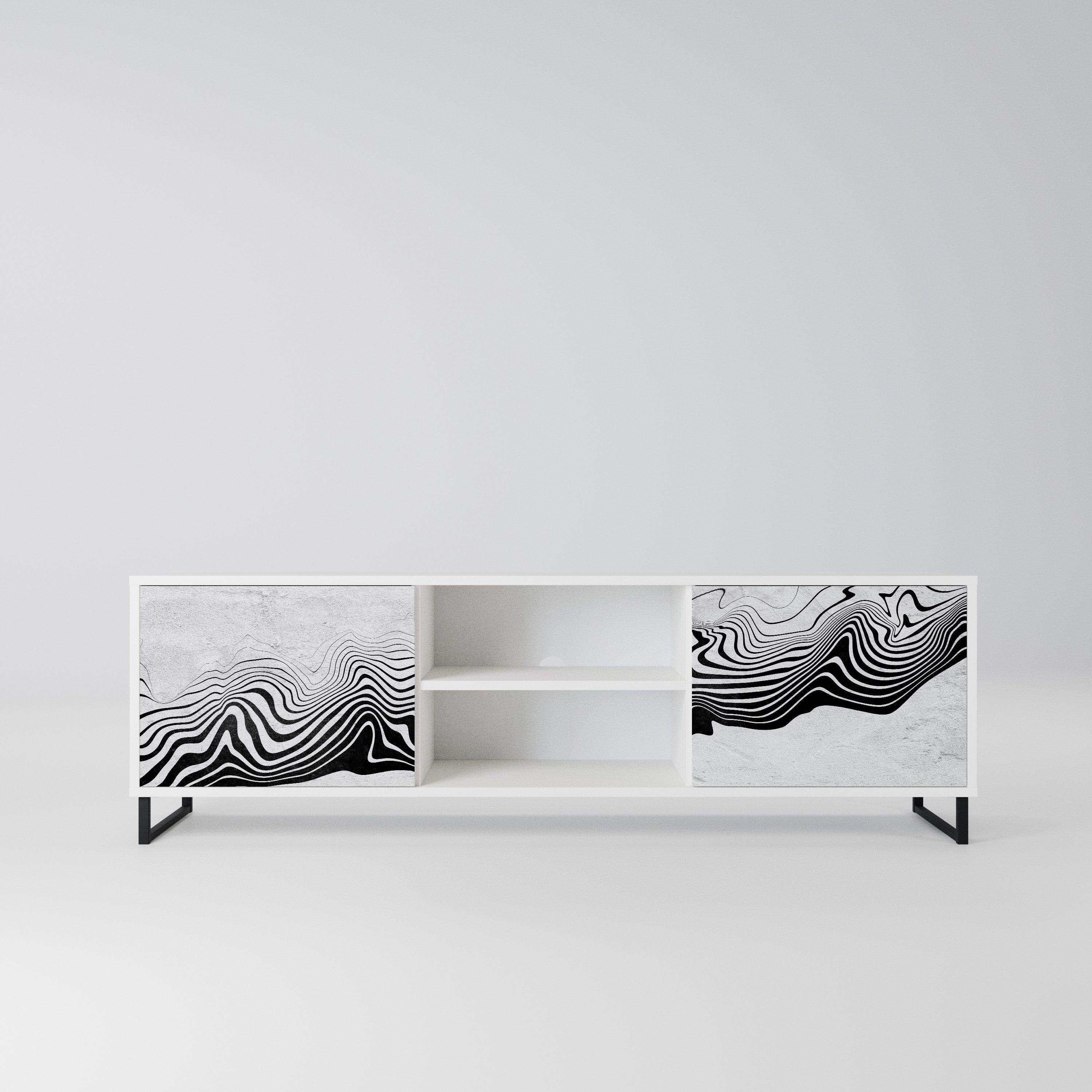 MONOCHROME MIRAGE Szafka RTV 2-drzwiowa korpus Biały
