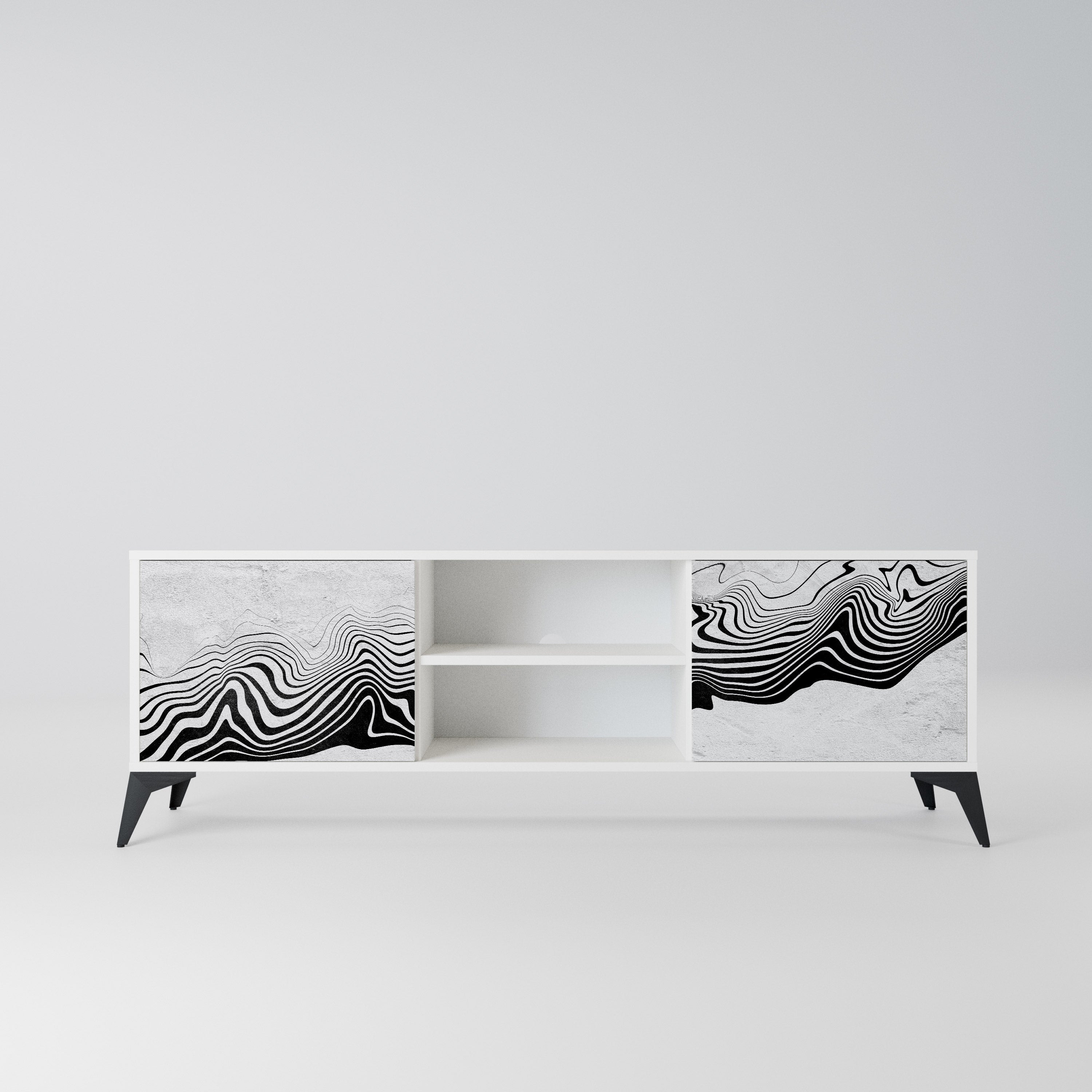 MONOCHROME MIRAGE Szafka RTV 2-drzwiowa korpus Biały