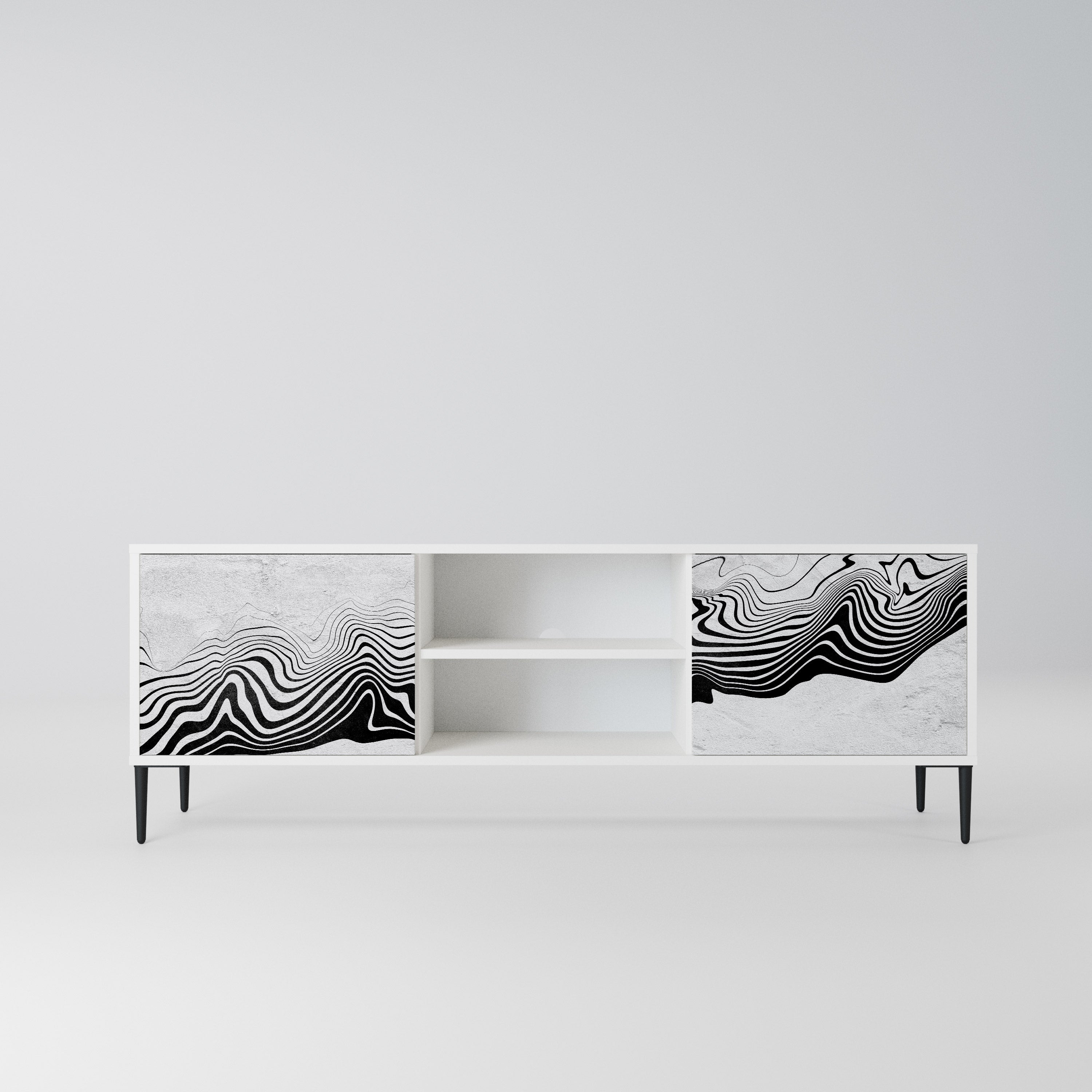 MONOCHROME MIRAGE Szafka RTV 2-drzwiowa korpus Biały