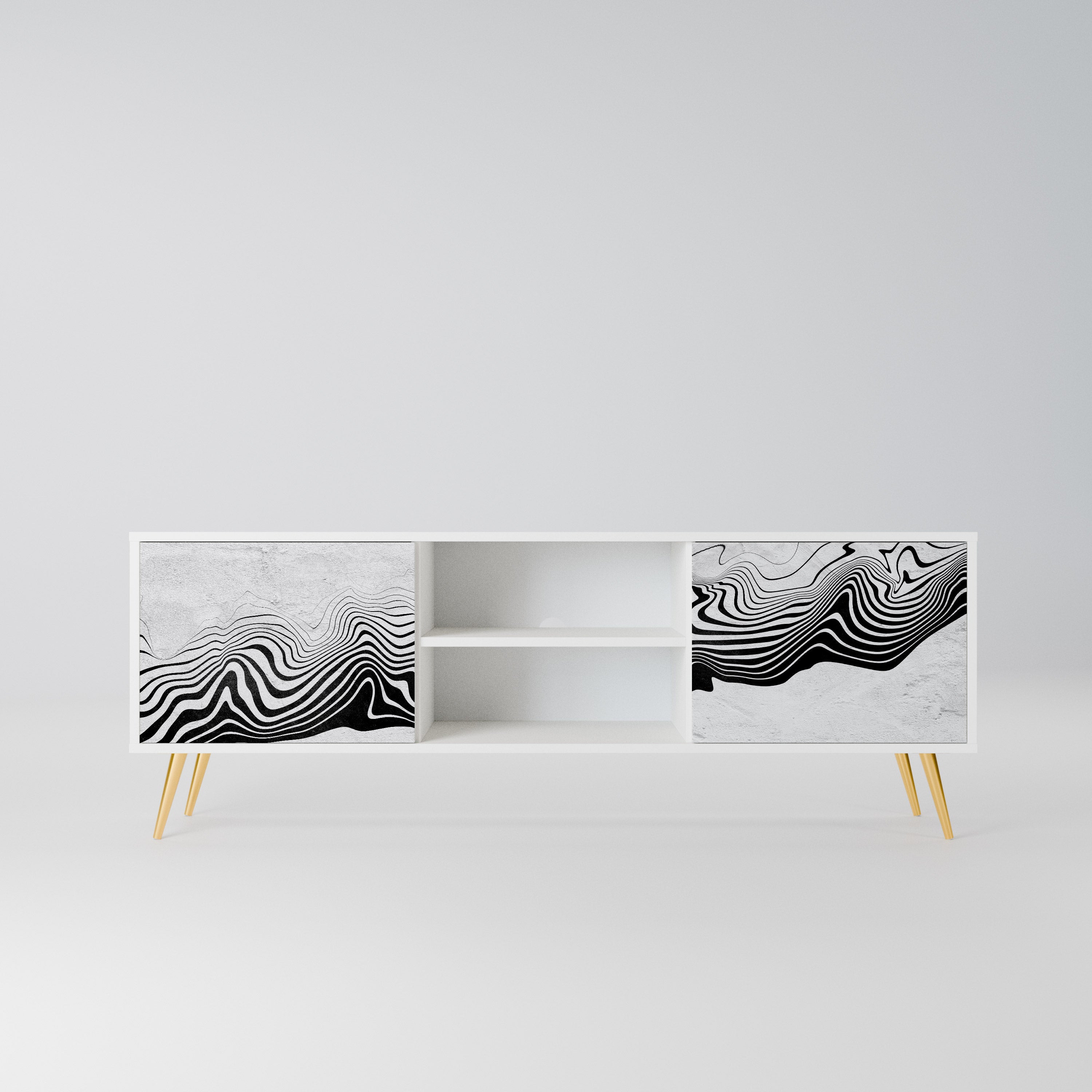 MONOCHROME MIRAGE Szafka RTV 2-drzwiowa korpus Biały