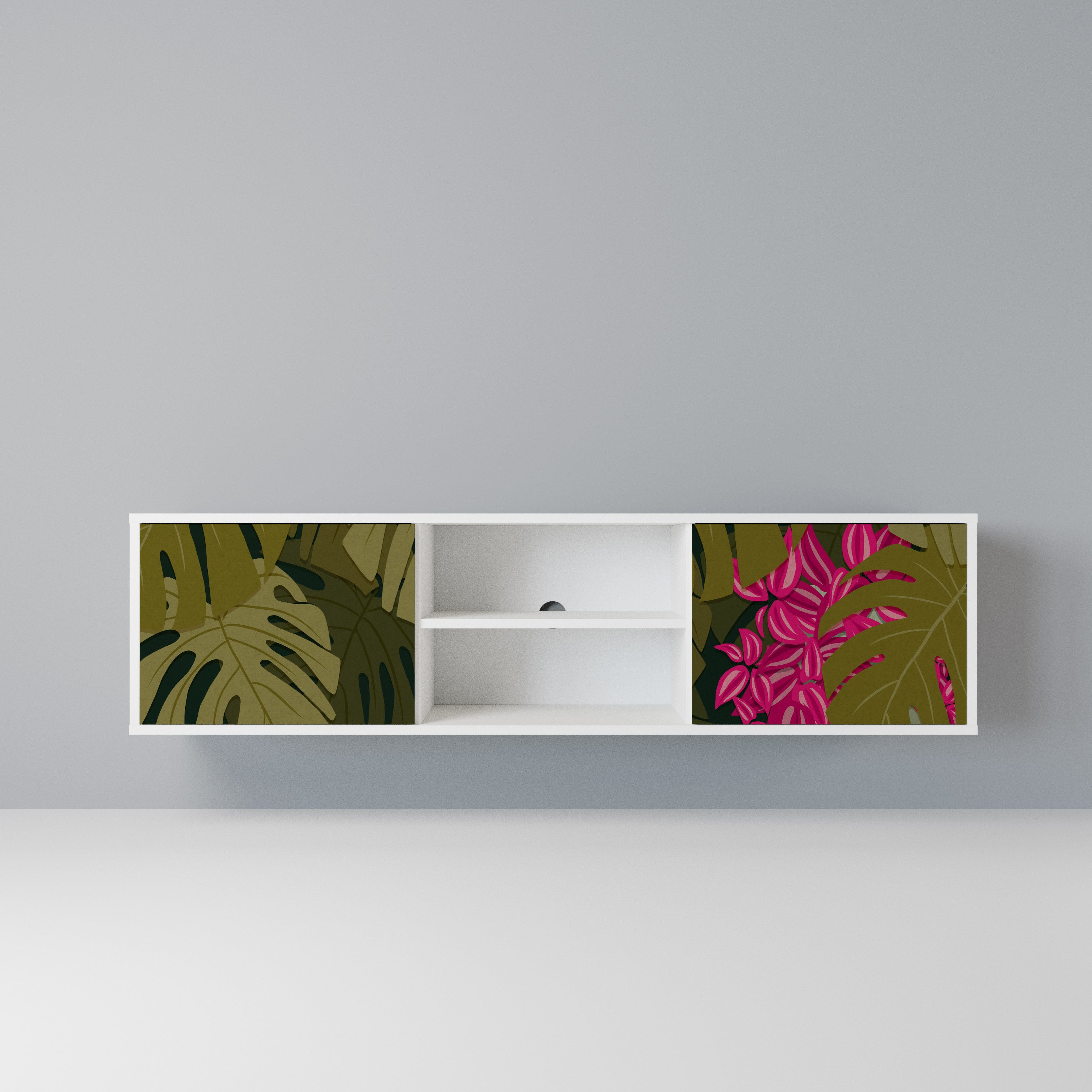 TROPICAL BEAUTY Szafka RTV 2-drzwiowa korpus Biały