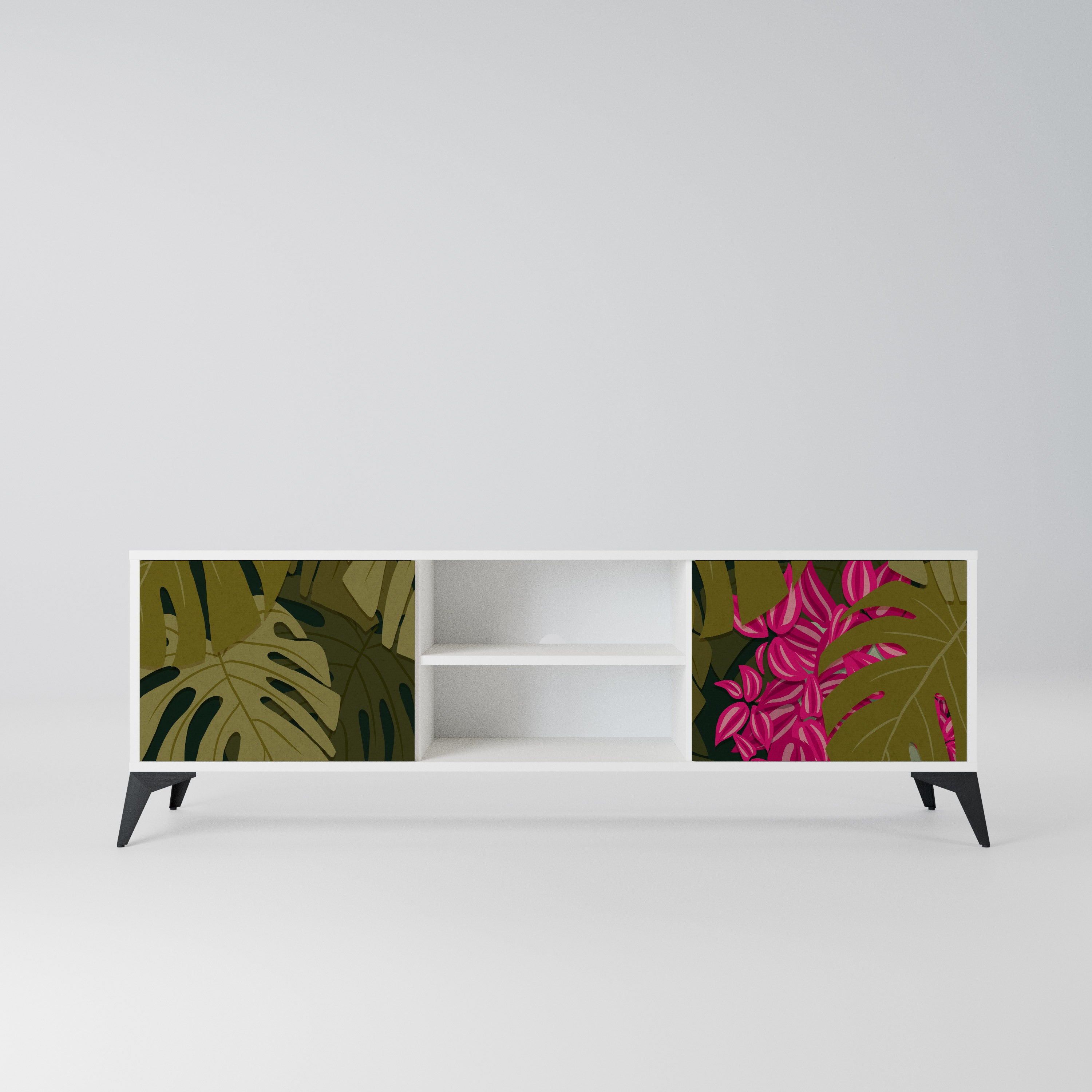 TROPICAL BEAUTY Szafka RTV 2-drzwiowa korpus Biały