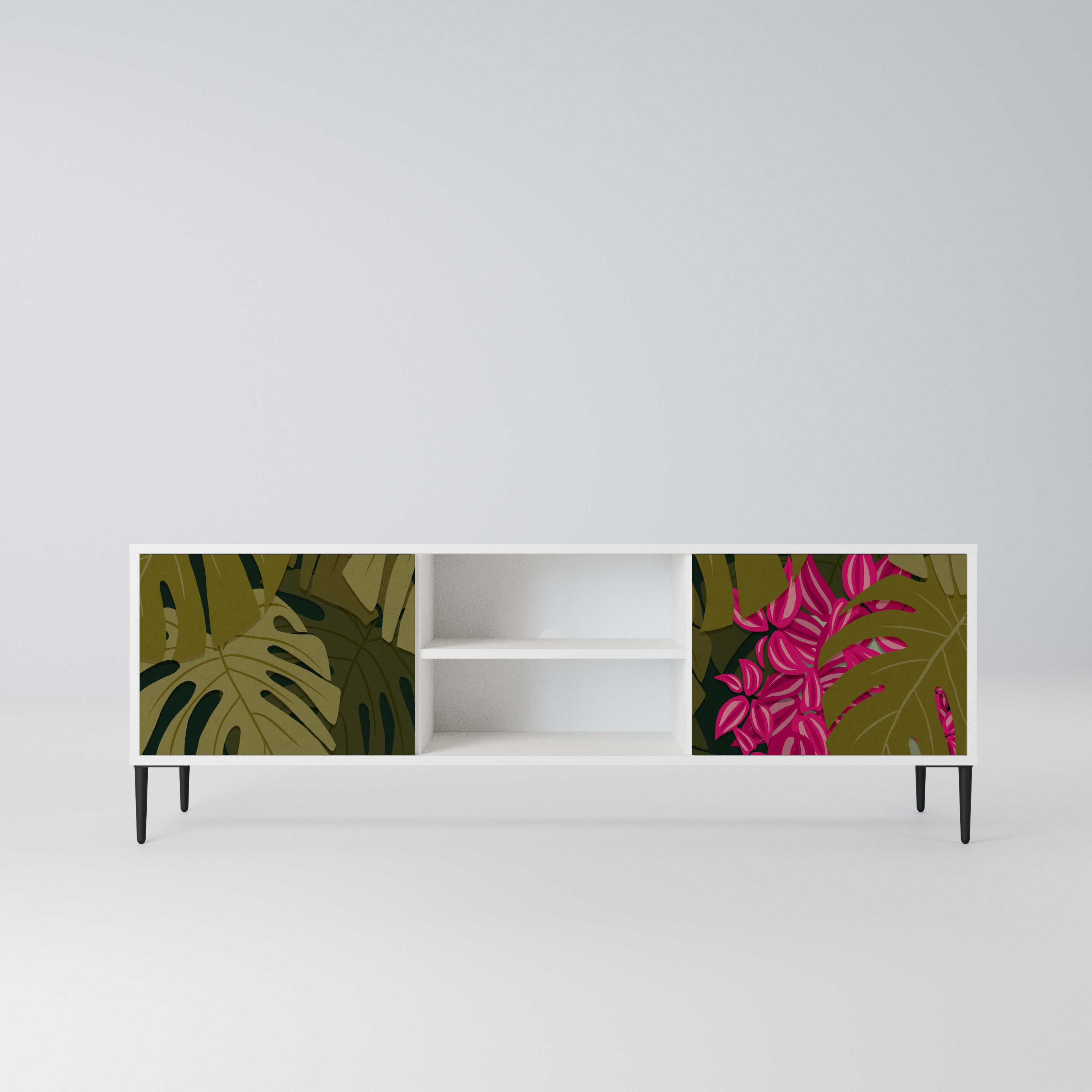 TROPICAL BEAUTY Szafka RTV 2-drzwiowa korpus Biały