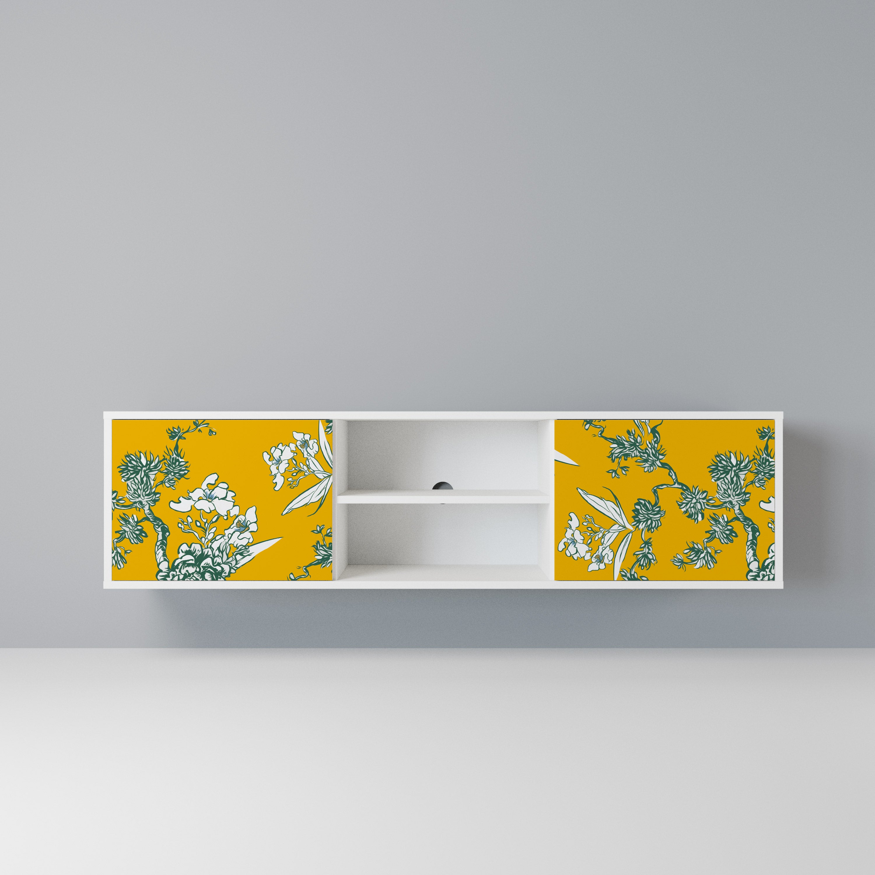 YELLOW CHINOISERIE Szafka RTV 2-drzwiowa korpus Biały