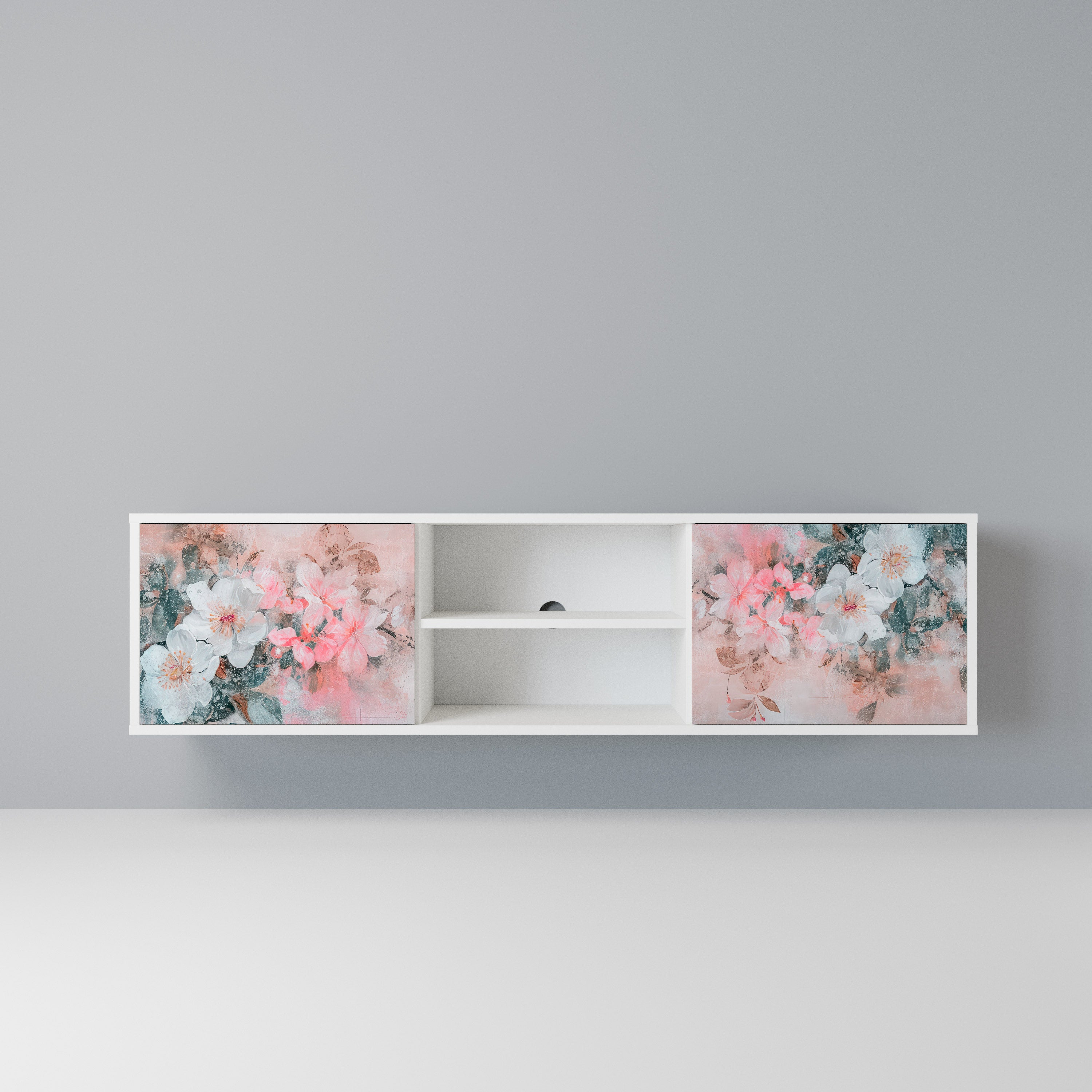 CHERRY BLOSSOM Szafka RTV 2-drzwiowa korpus Biały
