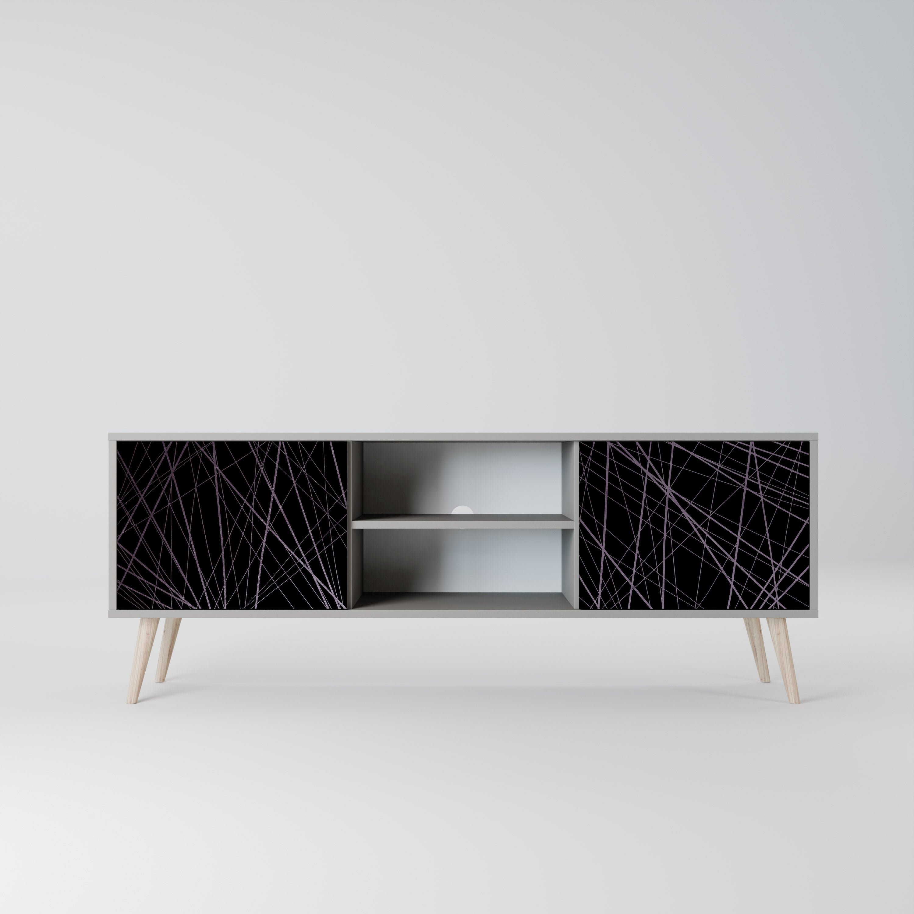 SHIMMER SPIDERGRAM Szafka RTV 2-drzwiowa korpus Szary