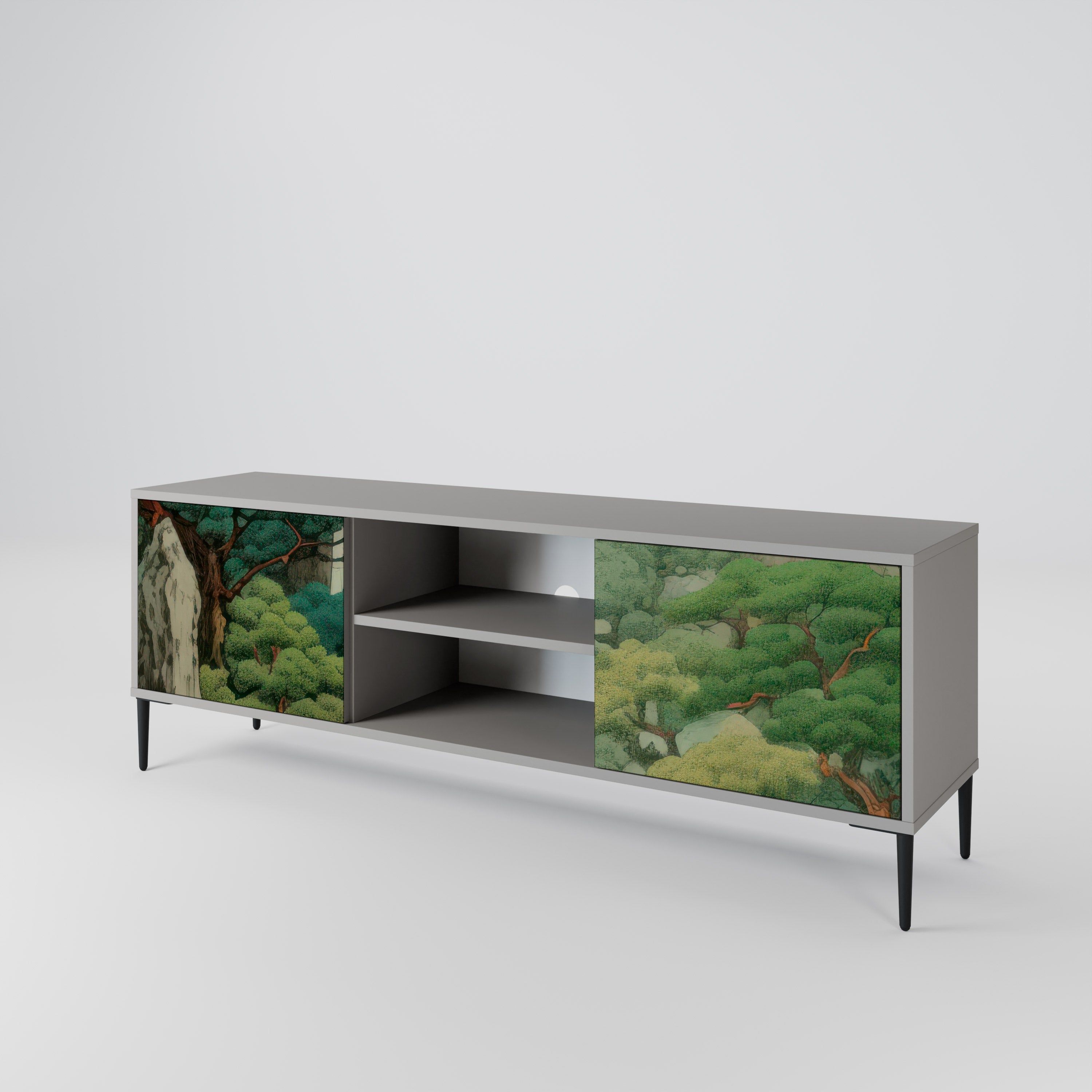 VERDURE ABYSS Szafka RTV 2-drzwiowa korpus Szary