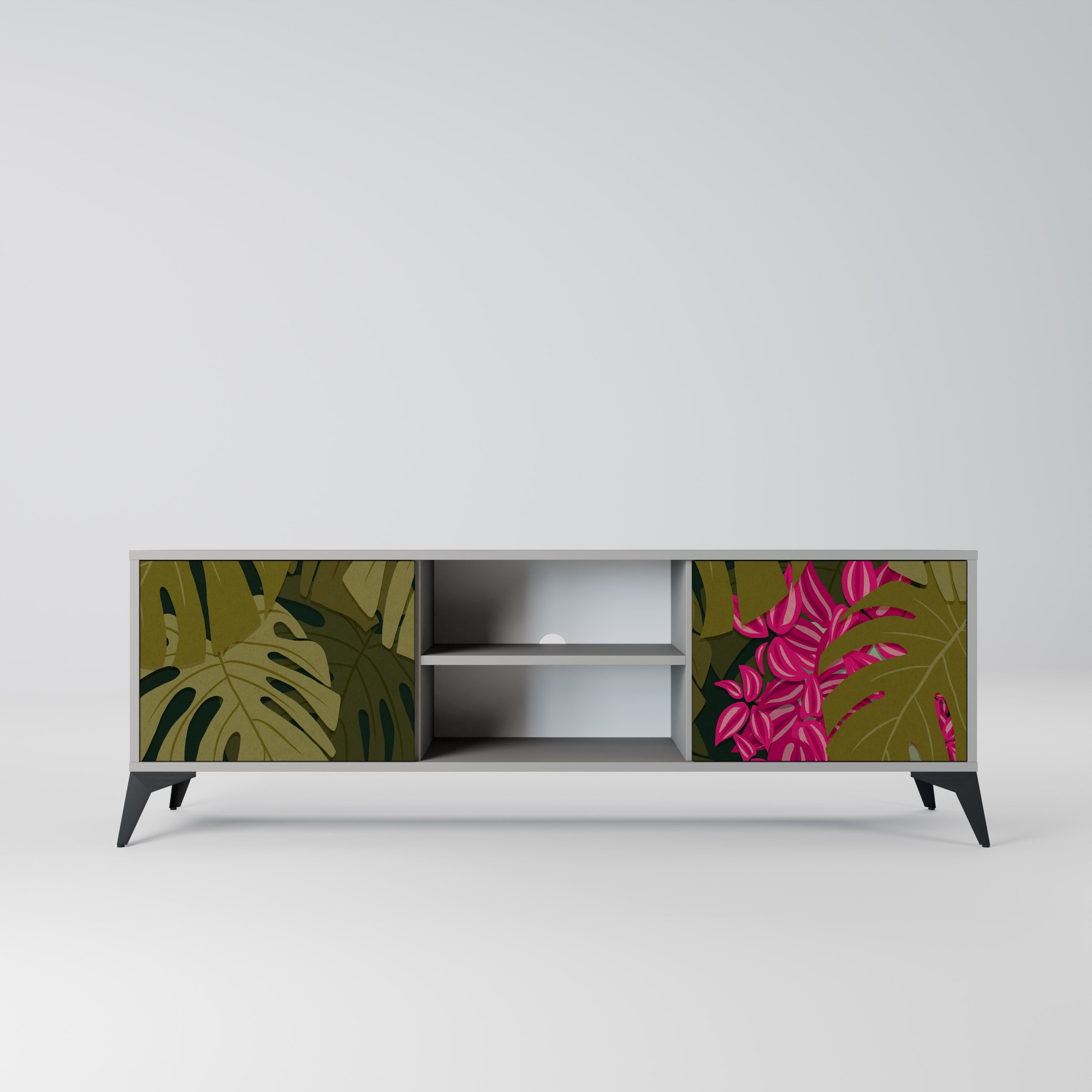 TROPICAL BEAUTY Szafka RTV 2-drzwiowa korpus Szary