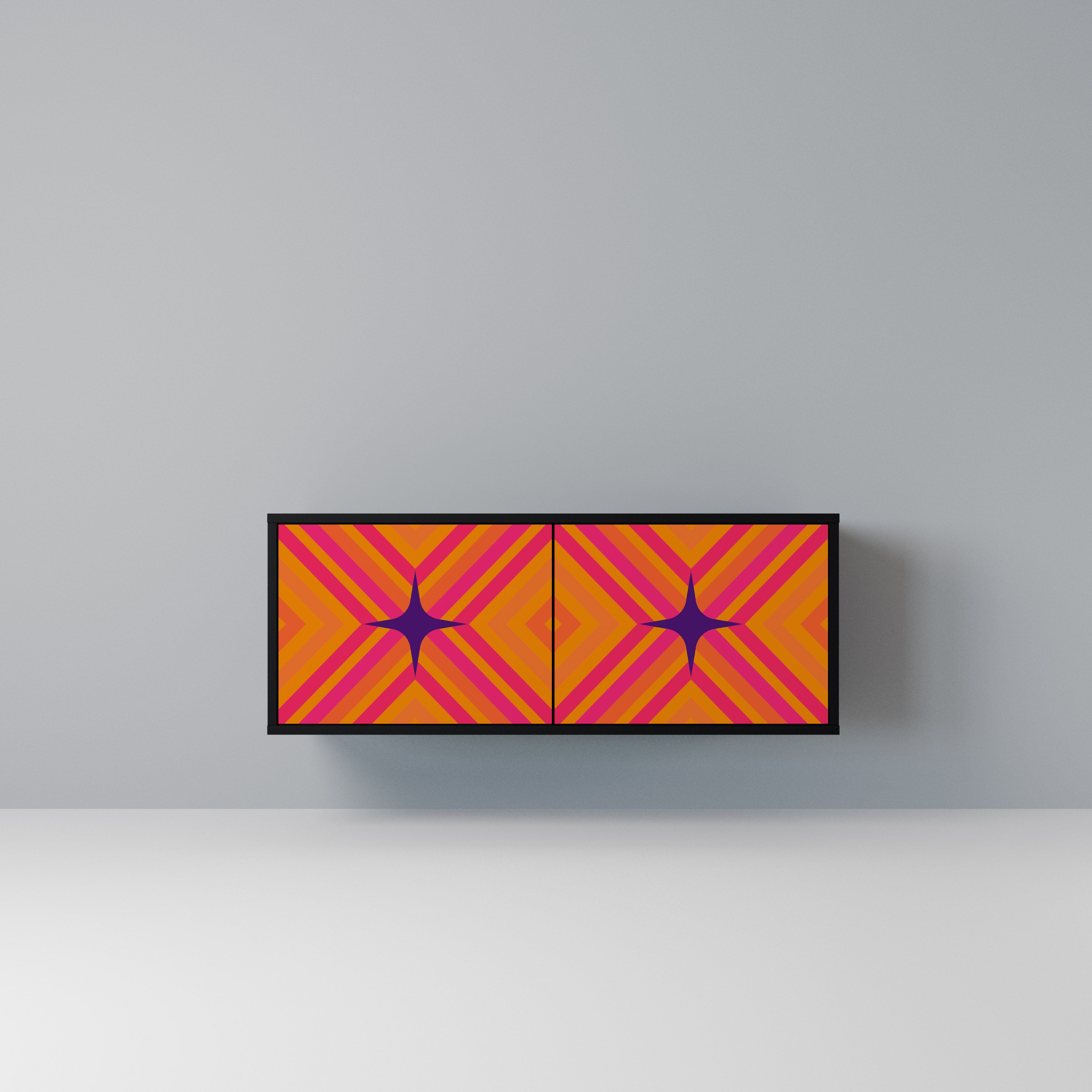 GEOMETRIC BRILLIANCE Kompaktowa szafka RTV 2-drzwiowa