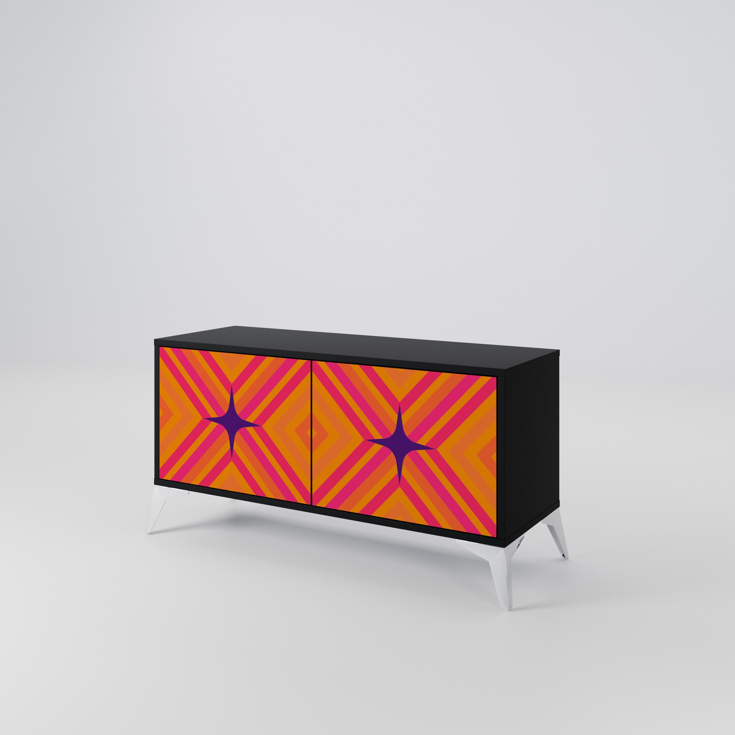 GEOMETRIC BRILLIANCE Kompaktowa szafka RTV 2-drzwiowa