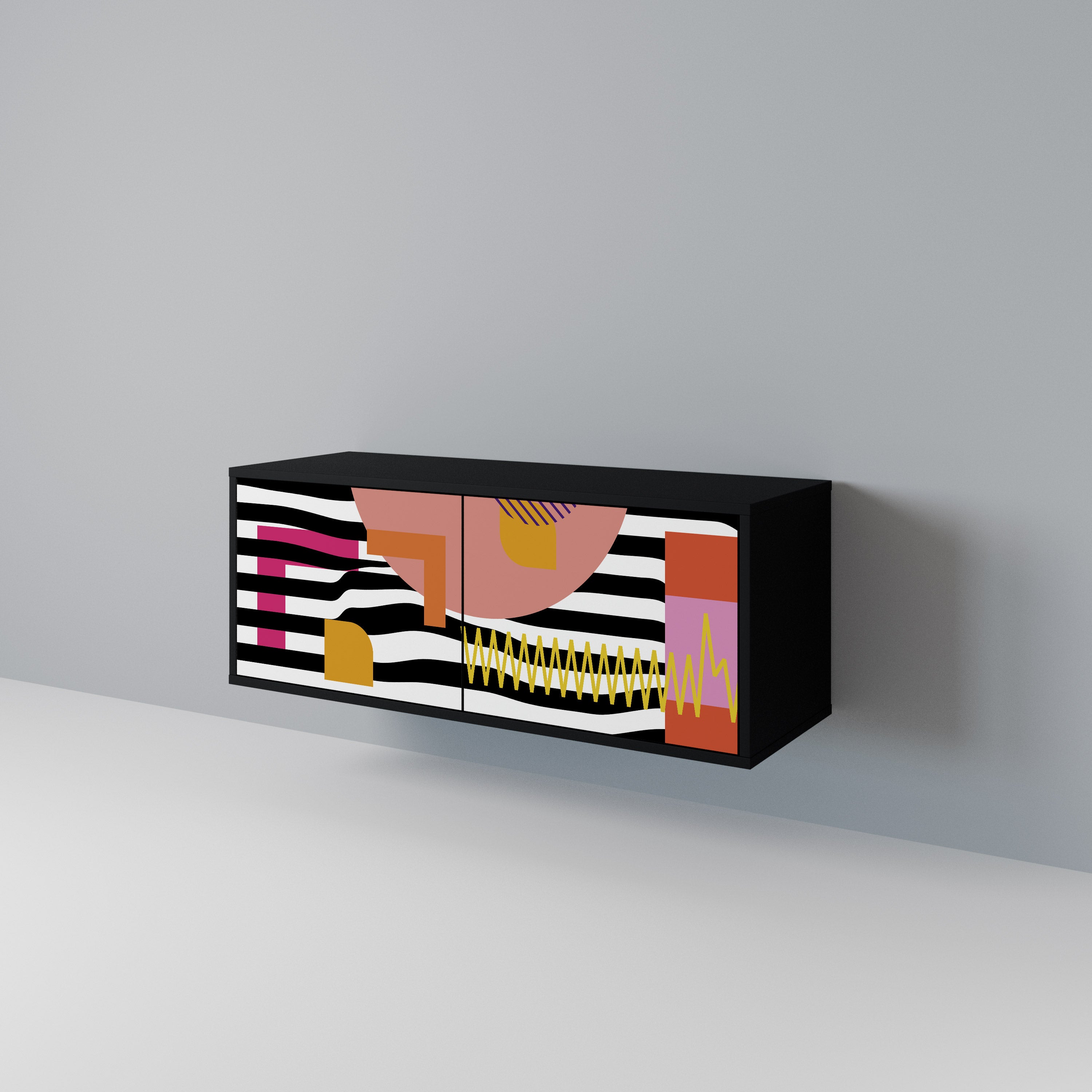 CHROMATIC ABSTRACT Kompaktowa szafka RTV 2-drzwiowa