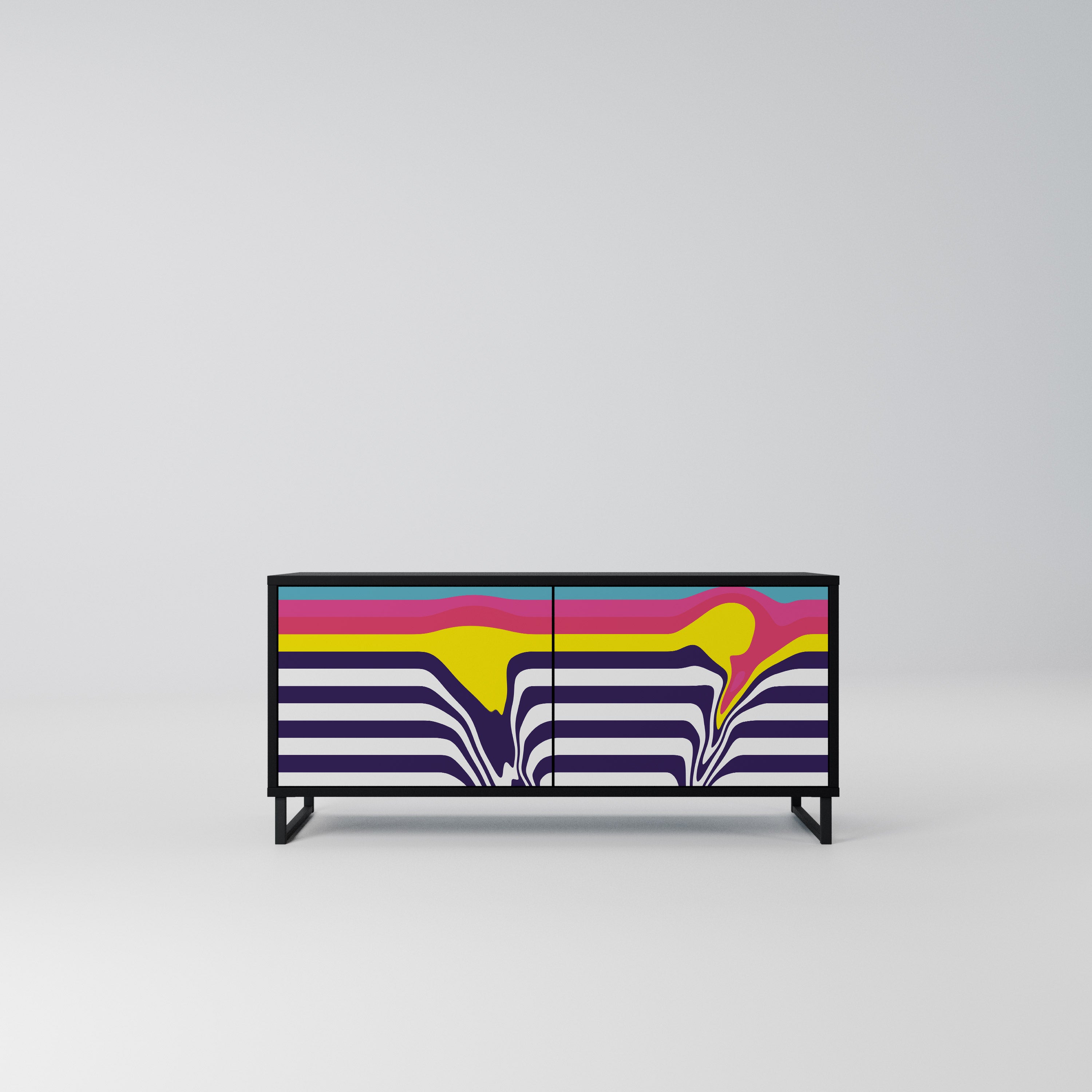 COLORFUL DIVERSION Kompaktowa szafka RTV 2-drzwiowa