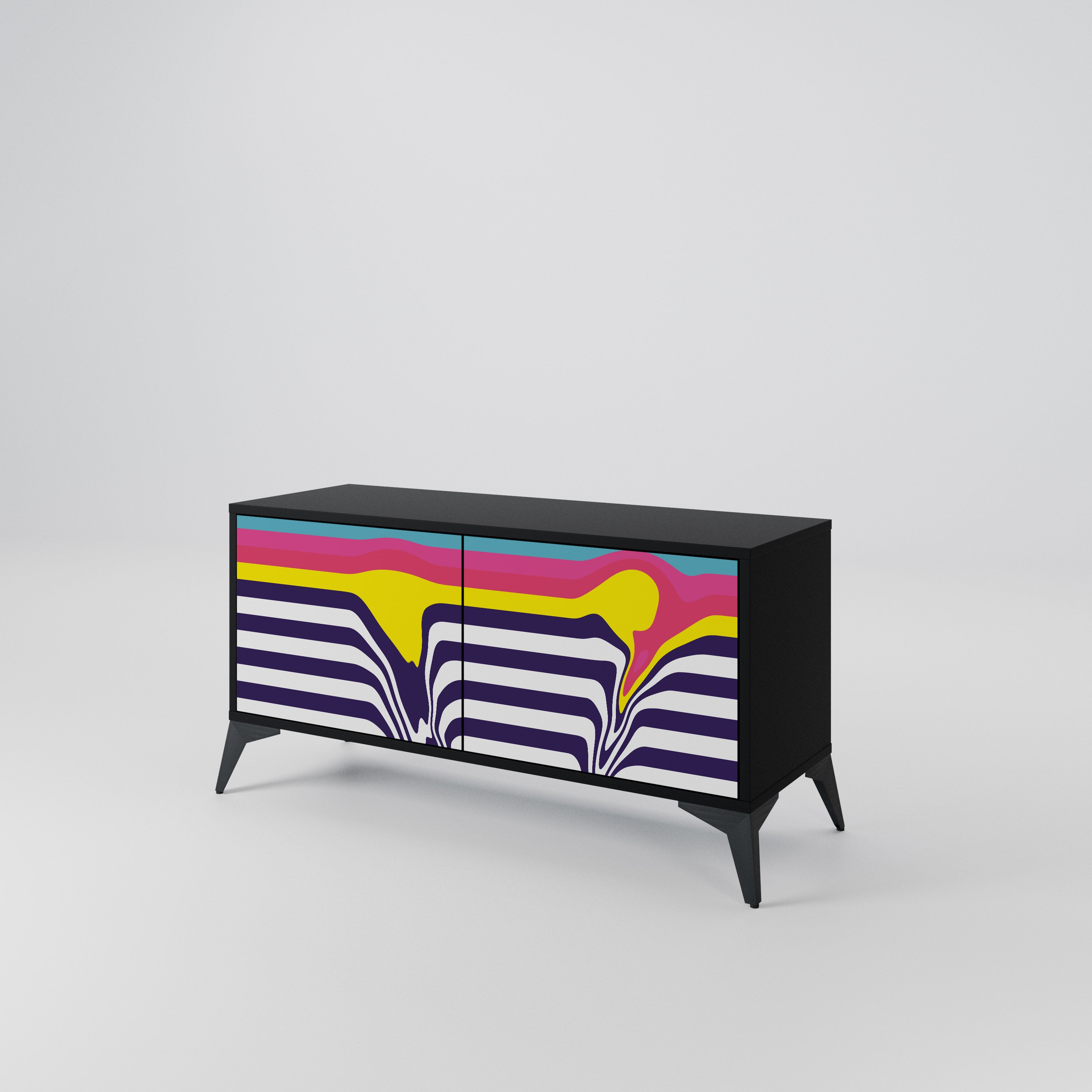 COLORFUL DIVERSION Kompaktowa szafka RTV 2-drzwiowa